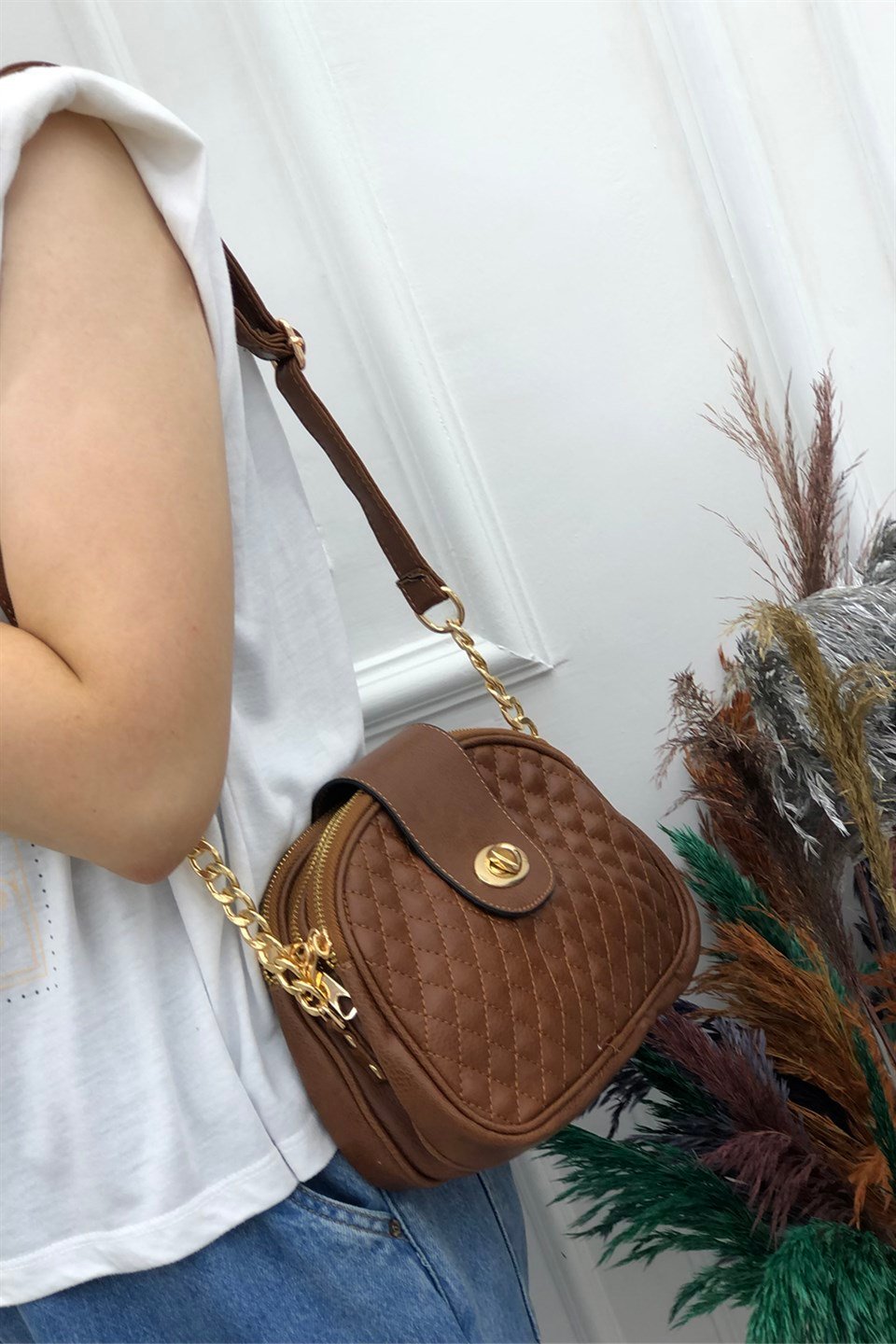 1238 Kadın Çanta Taba