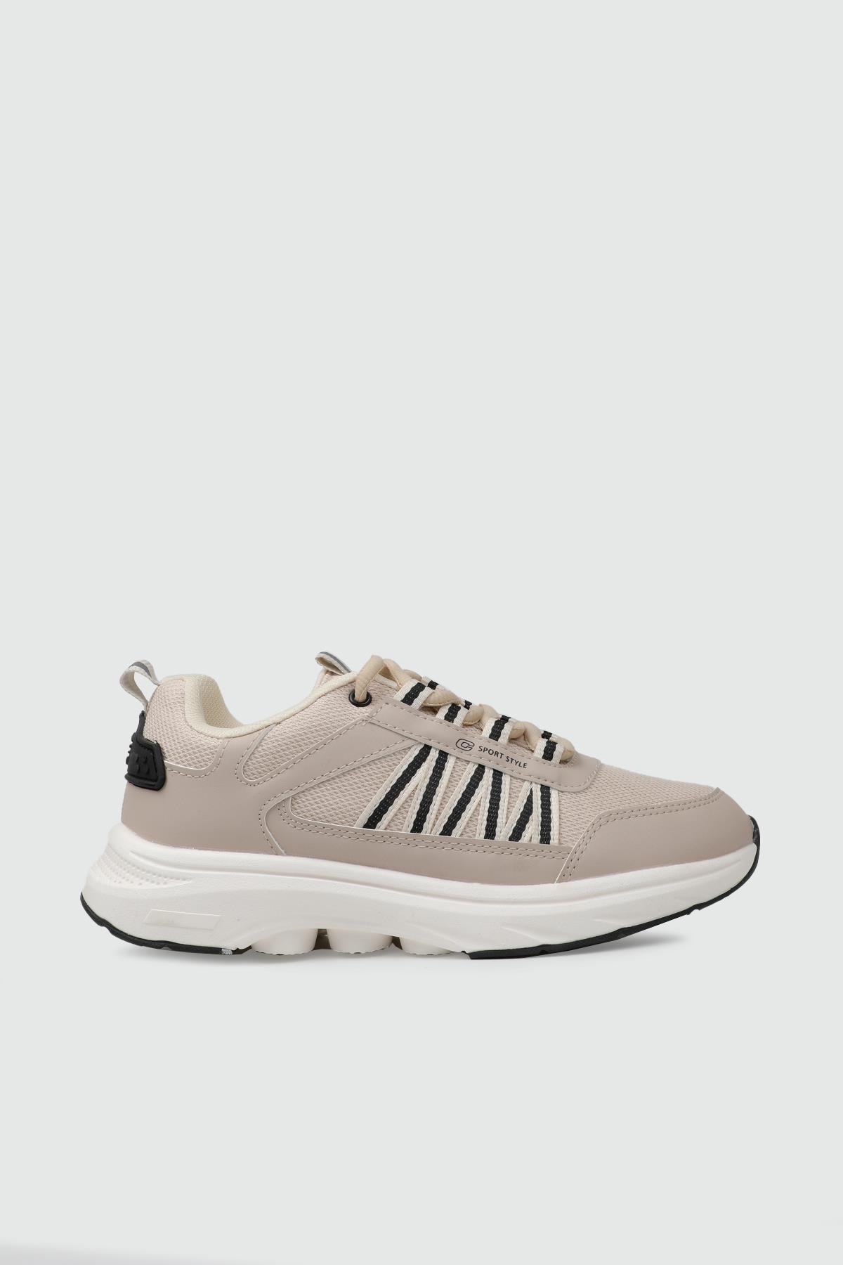 CONPAX 2057 Unisex Spor Ayakkabı Bej Siyah