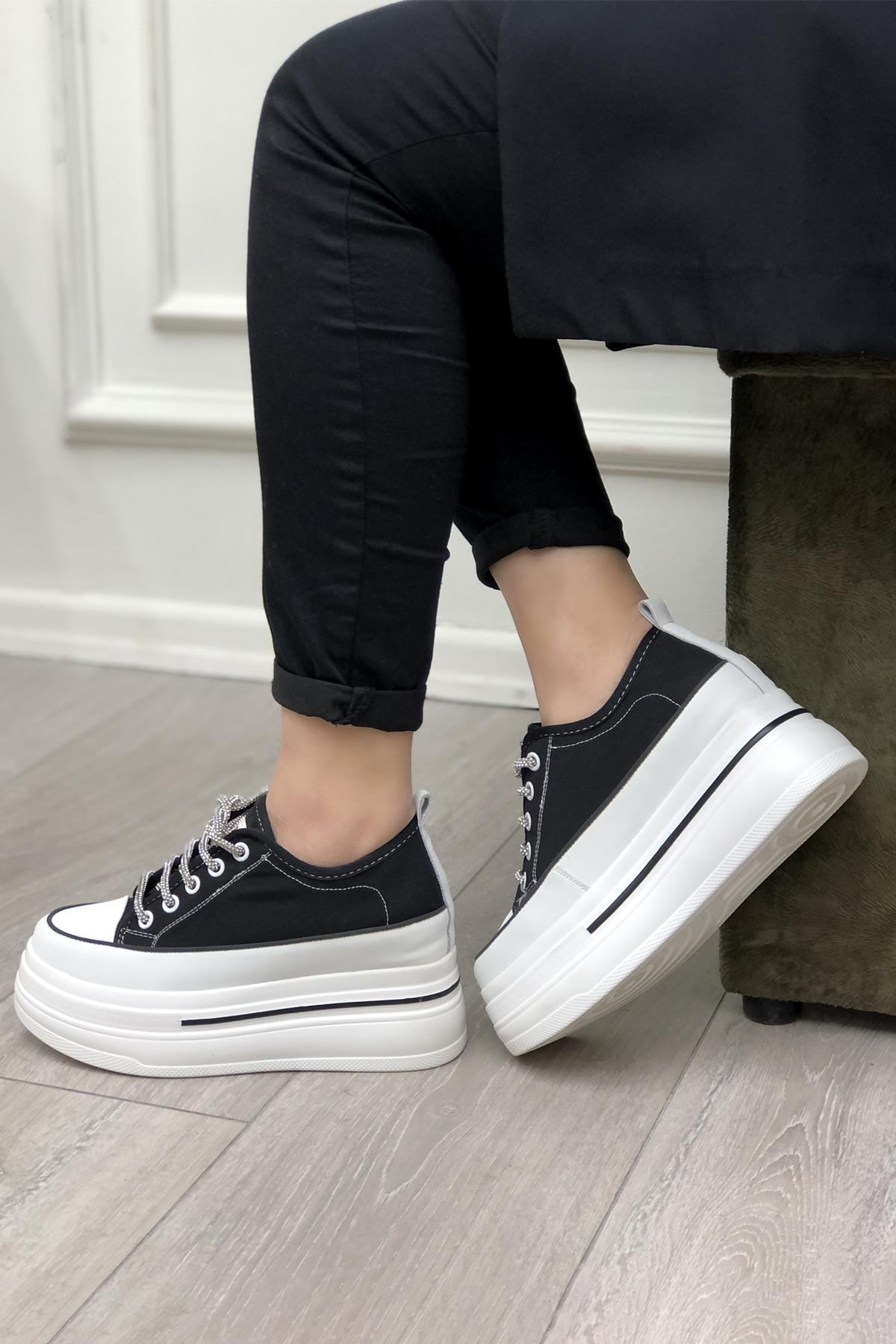 GUJA 345-10 Kadın Spor Ayakkabı Siyah