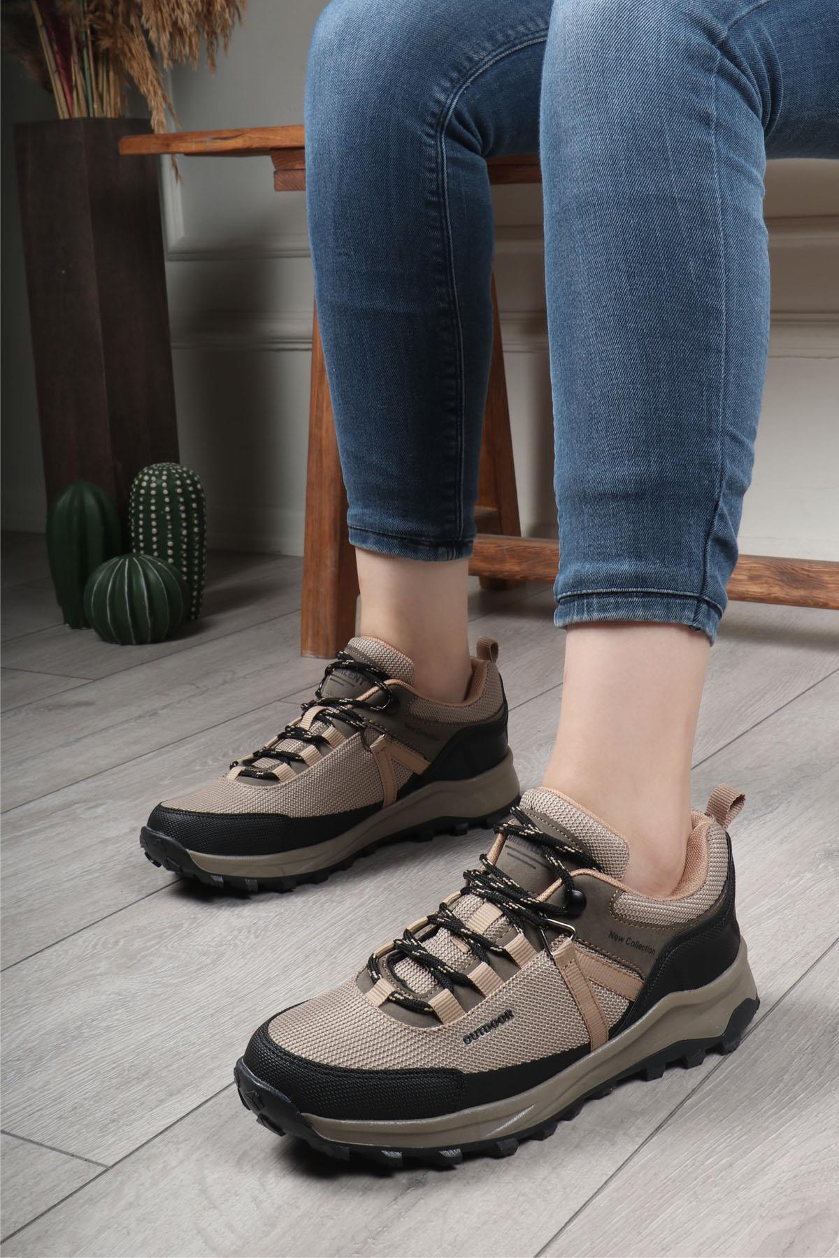 LAMBIRLENT 1300 Unisex Trekking Ayakkabı Bej Siyah