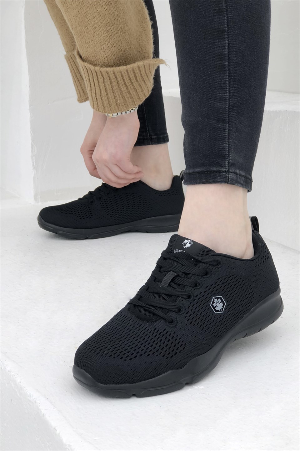 Nefes Alır Bağcıklı Unisex Spor Ayakkabı Siyah Siyah LUMBERJACK AGATHA | My  Bella Shoes