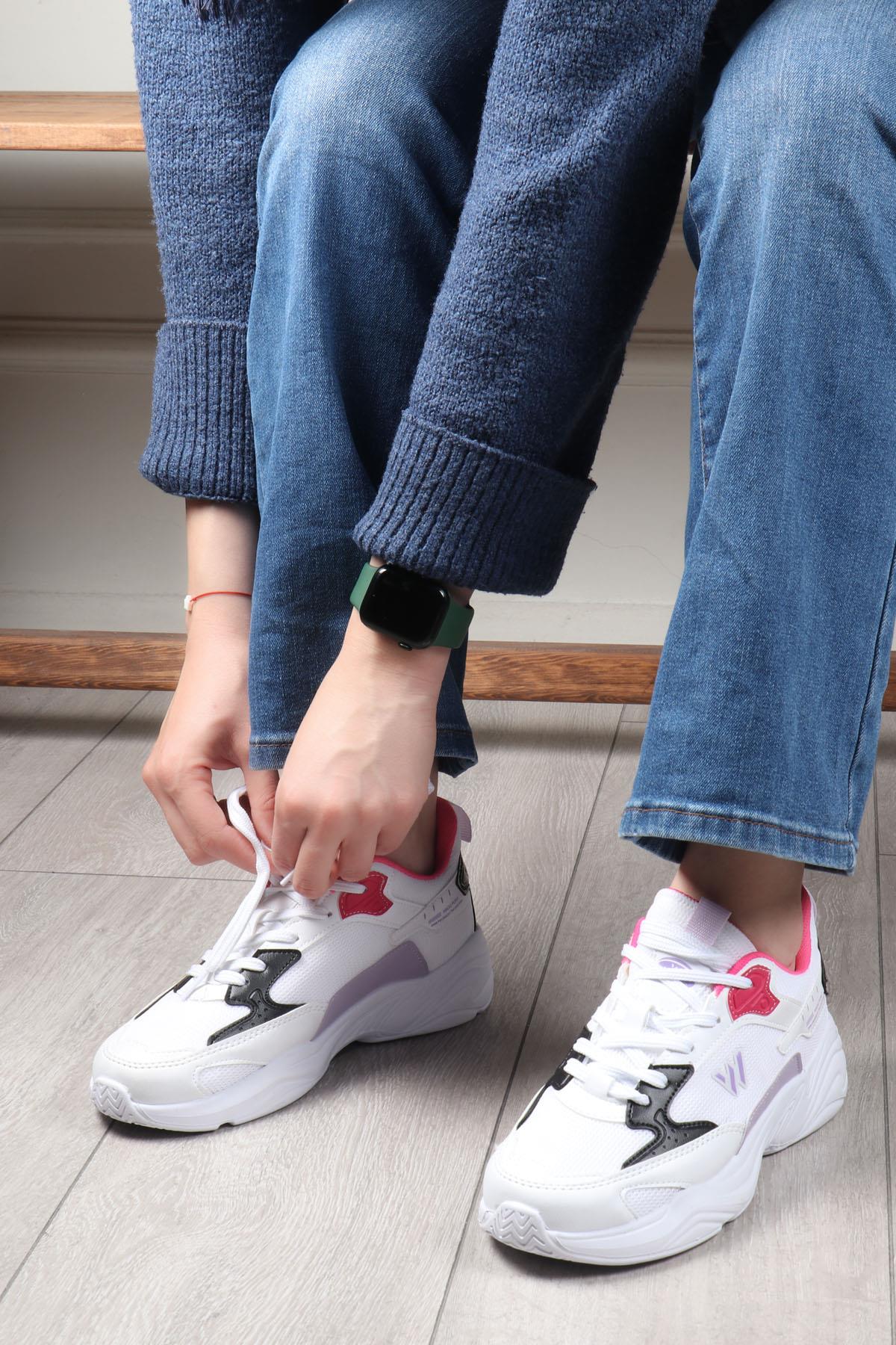 MAGG POİNT 2860 AİRFİLE Kadın Spor Ayakkabı Beyaz Mor