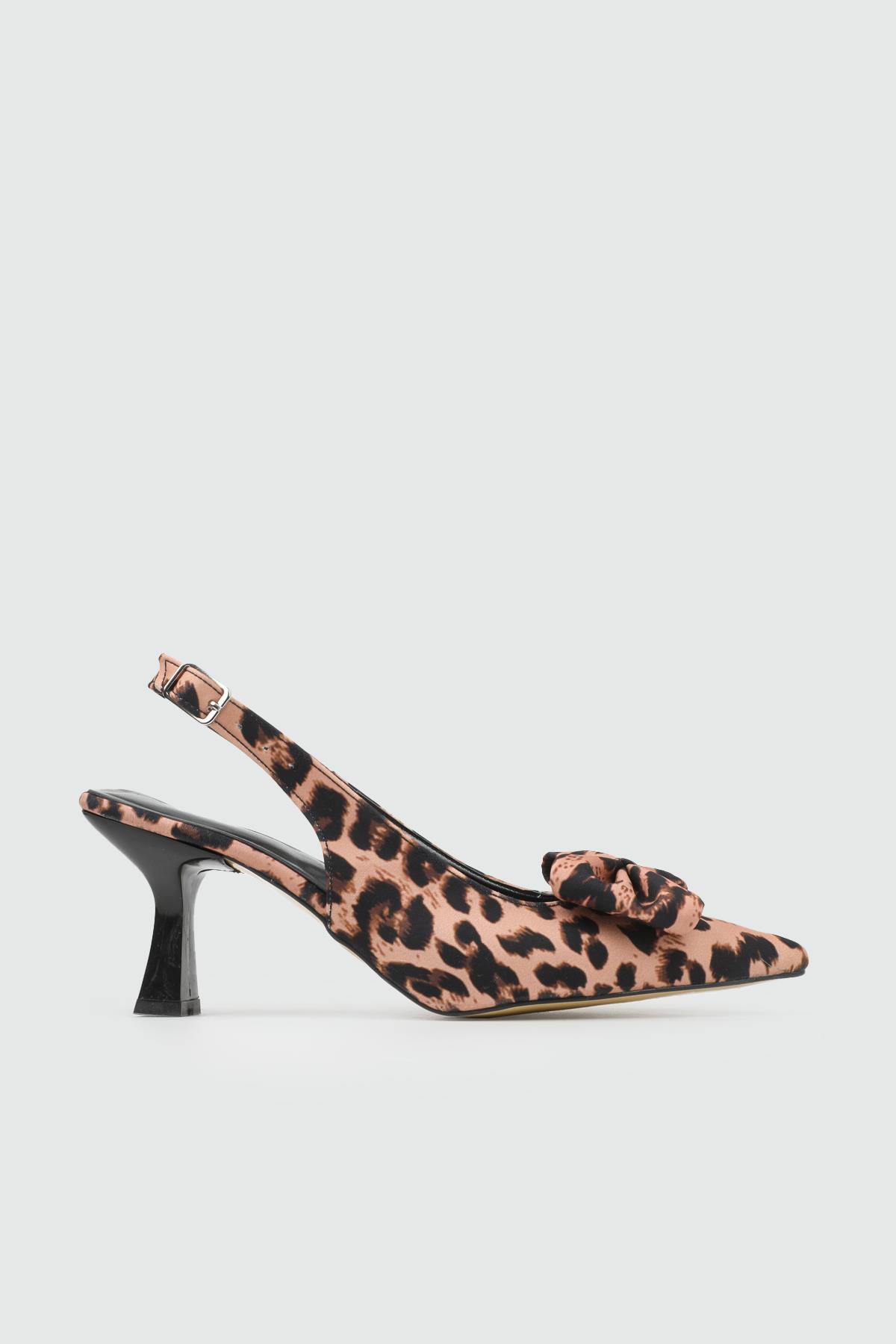 My Bella 25Y OŞM-161 Fiyonklu Kadın Ayakkabı Taba Leopar Zara