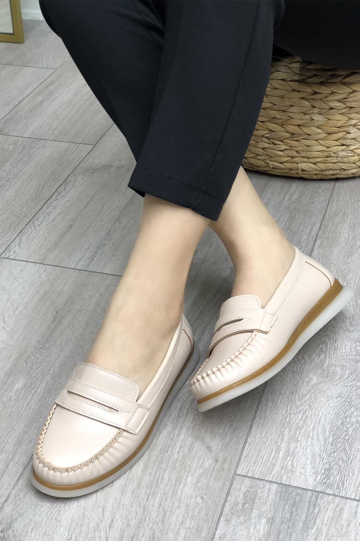 My Bella S-24140 Poliüretan Kadın Ayakkabı Bej