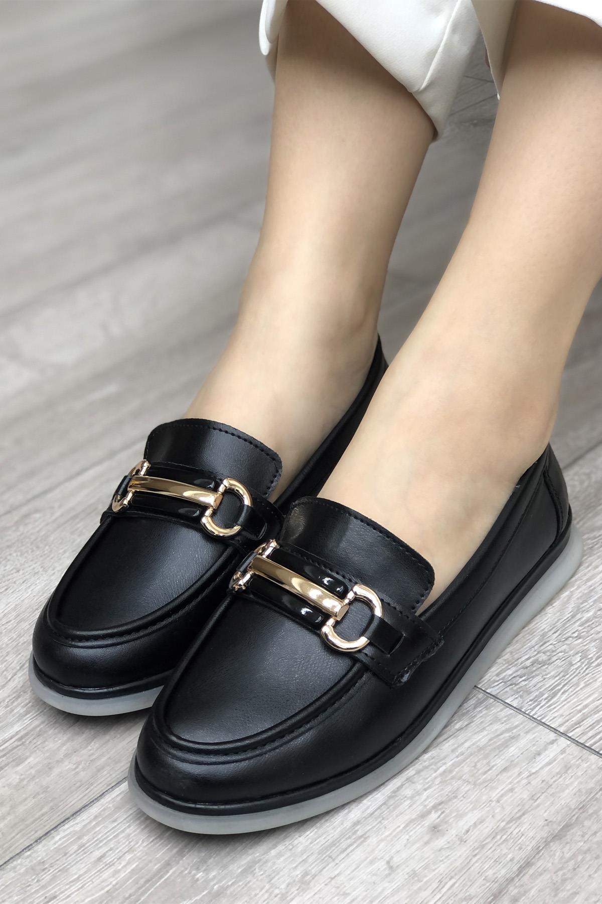 My Bella S-2465 Tokalı Kadın Ayakkabı Siyah