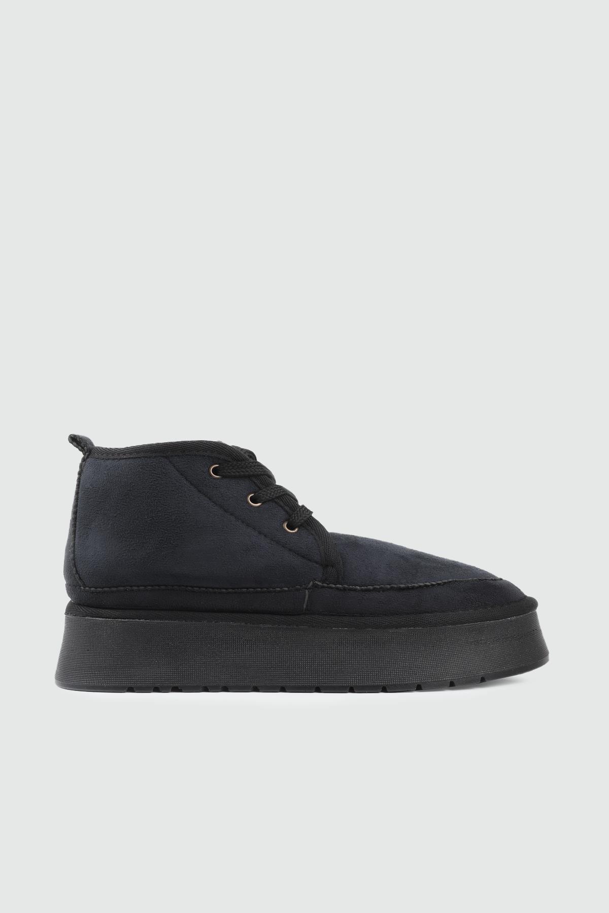 My Bella SDY-15 25K Bağlı UGG Kadın Bot Siyah