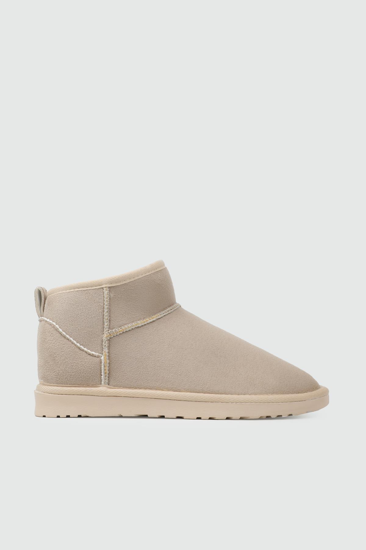 My Bella SDY-19 25K UB İnce Taban UGG Kadın Bot Bej