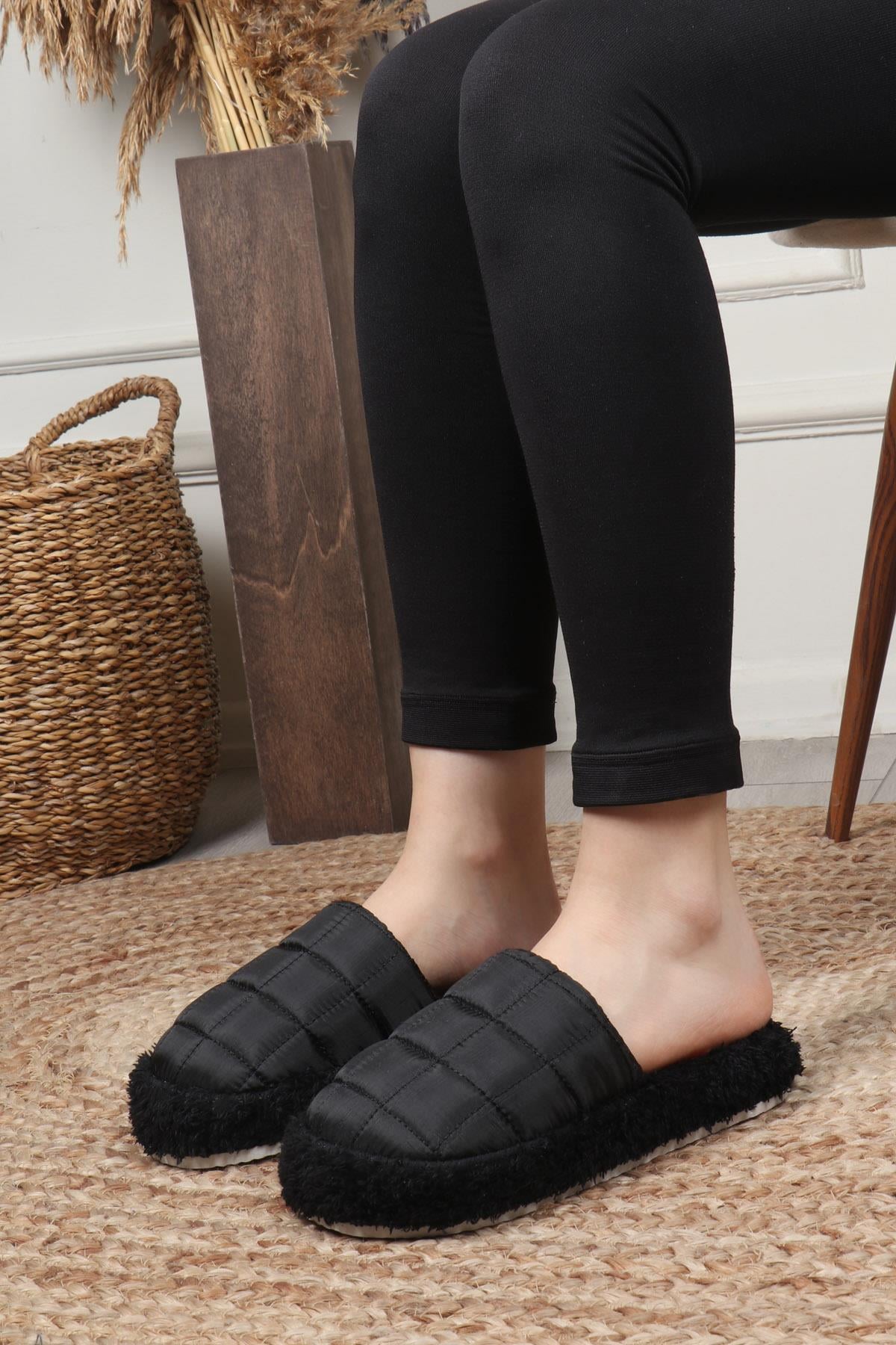 My Bella Stella Paraşüt Terlik Siyah