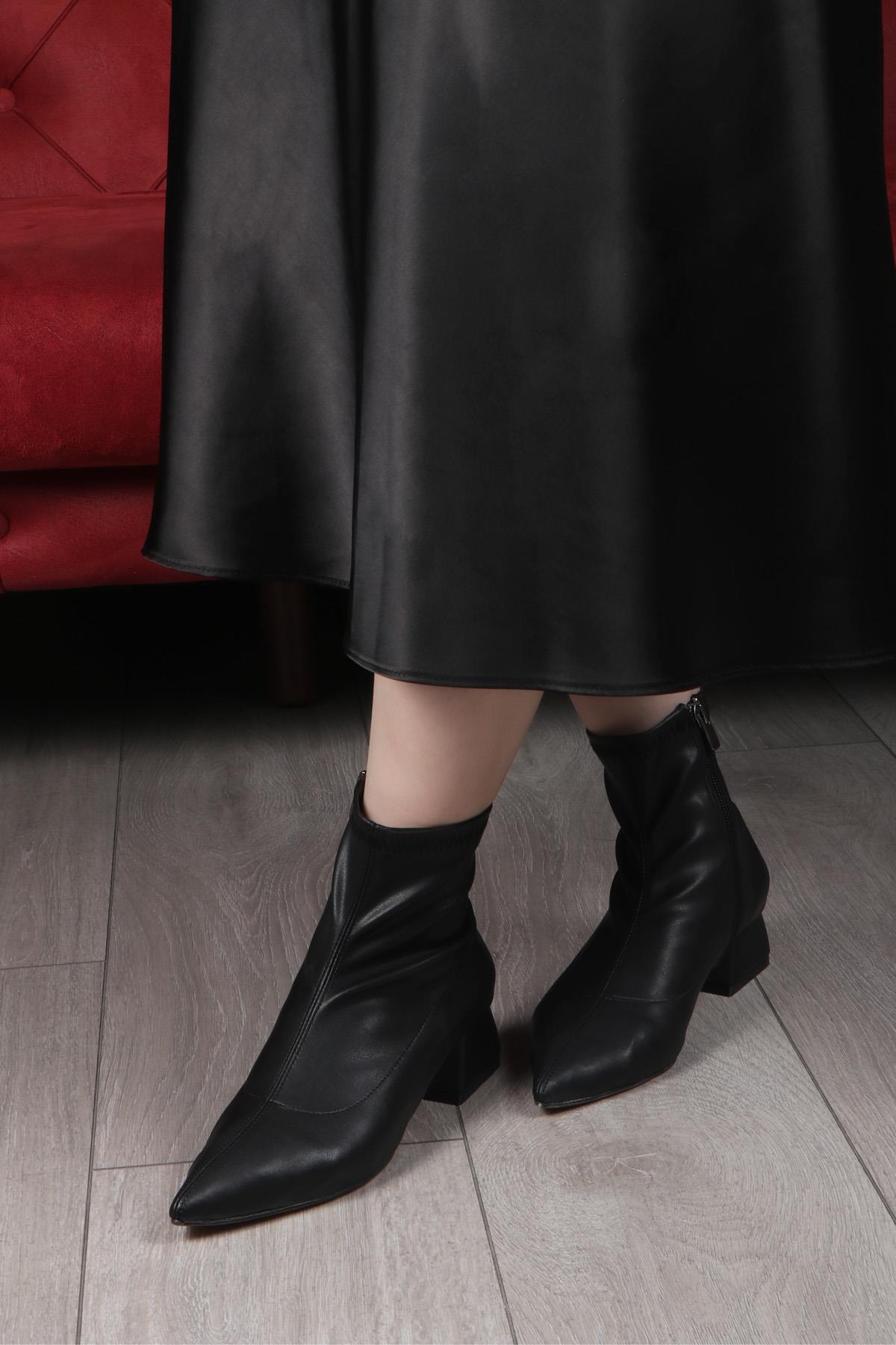 MY BELLA US-522 Kadın Çorap Bot Siyah