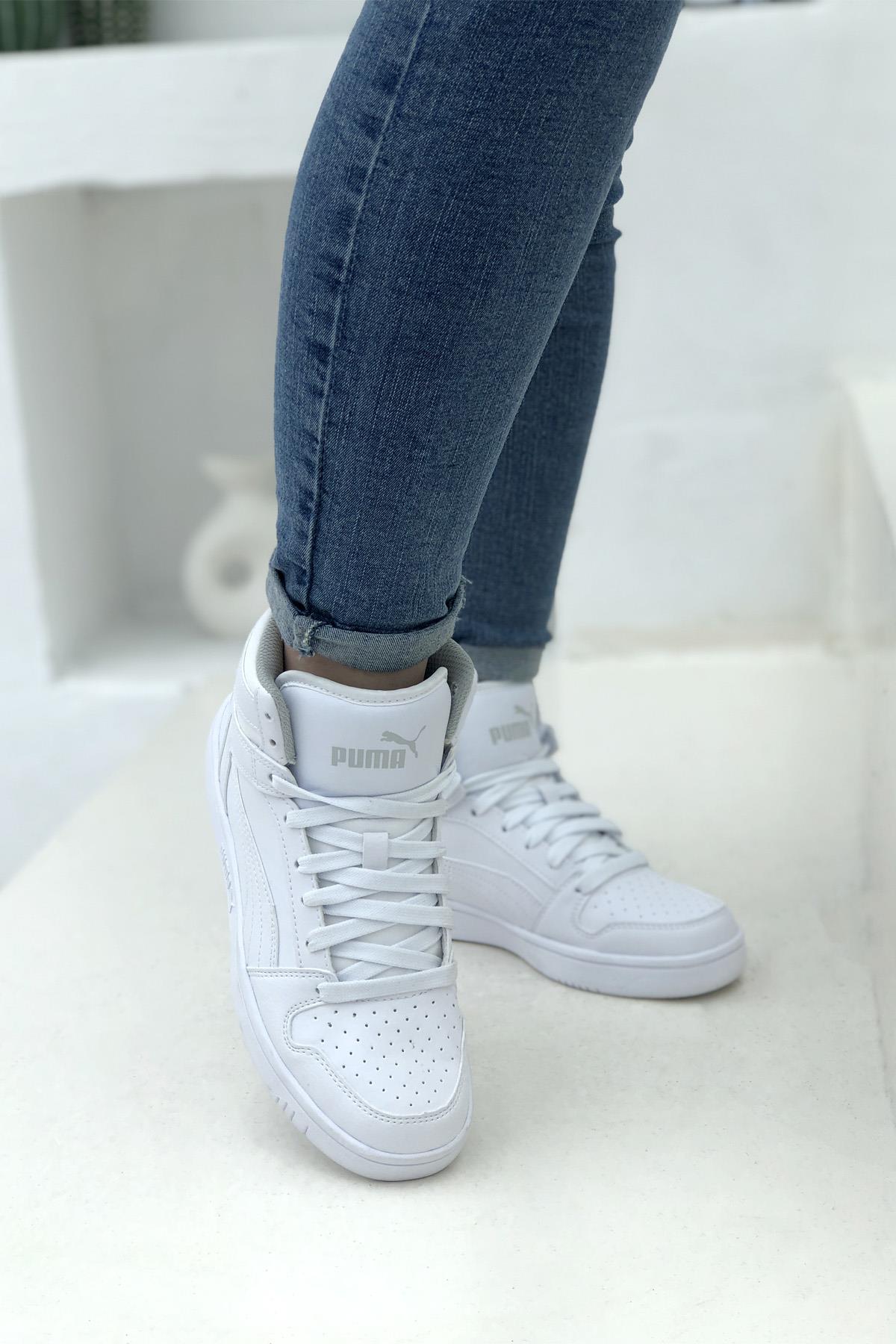 PUMA 370486-02 Rebound Layup Unisex Spor Ayakkabı Beyaz