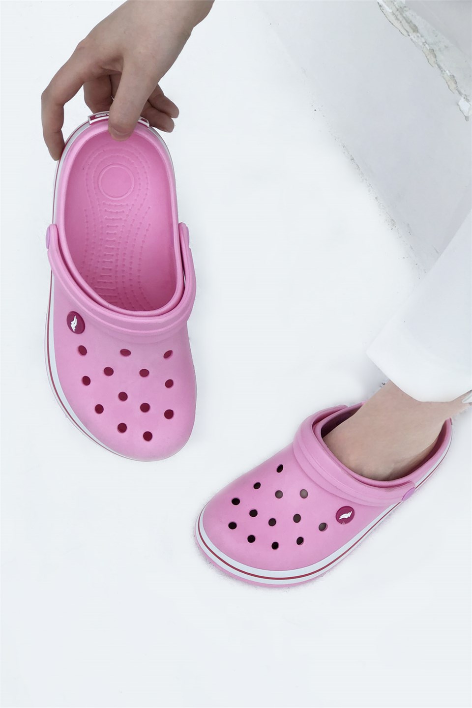 Crocs slippers roze sale