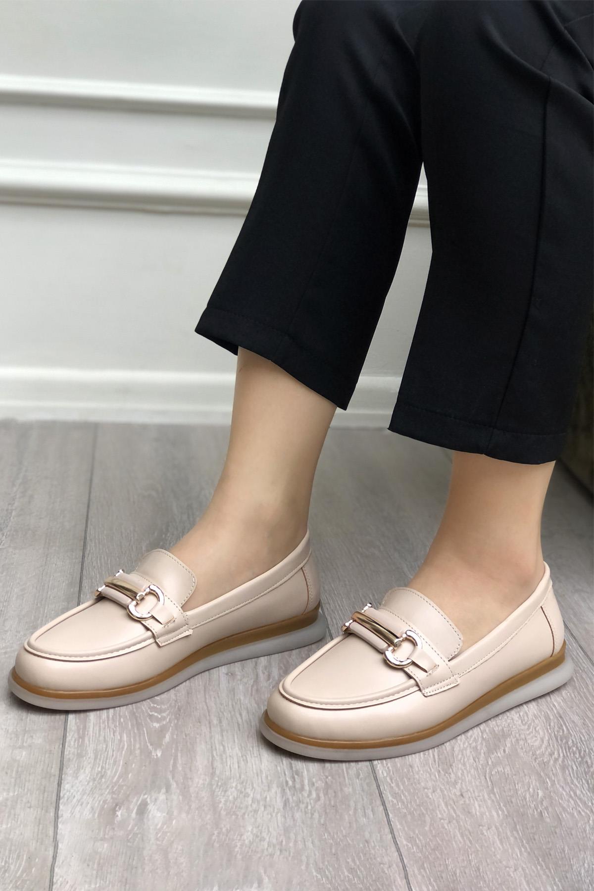 Tokalı Kadın Ayakkabı Bej My Bella S-2465 