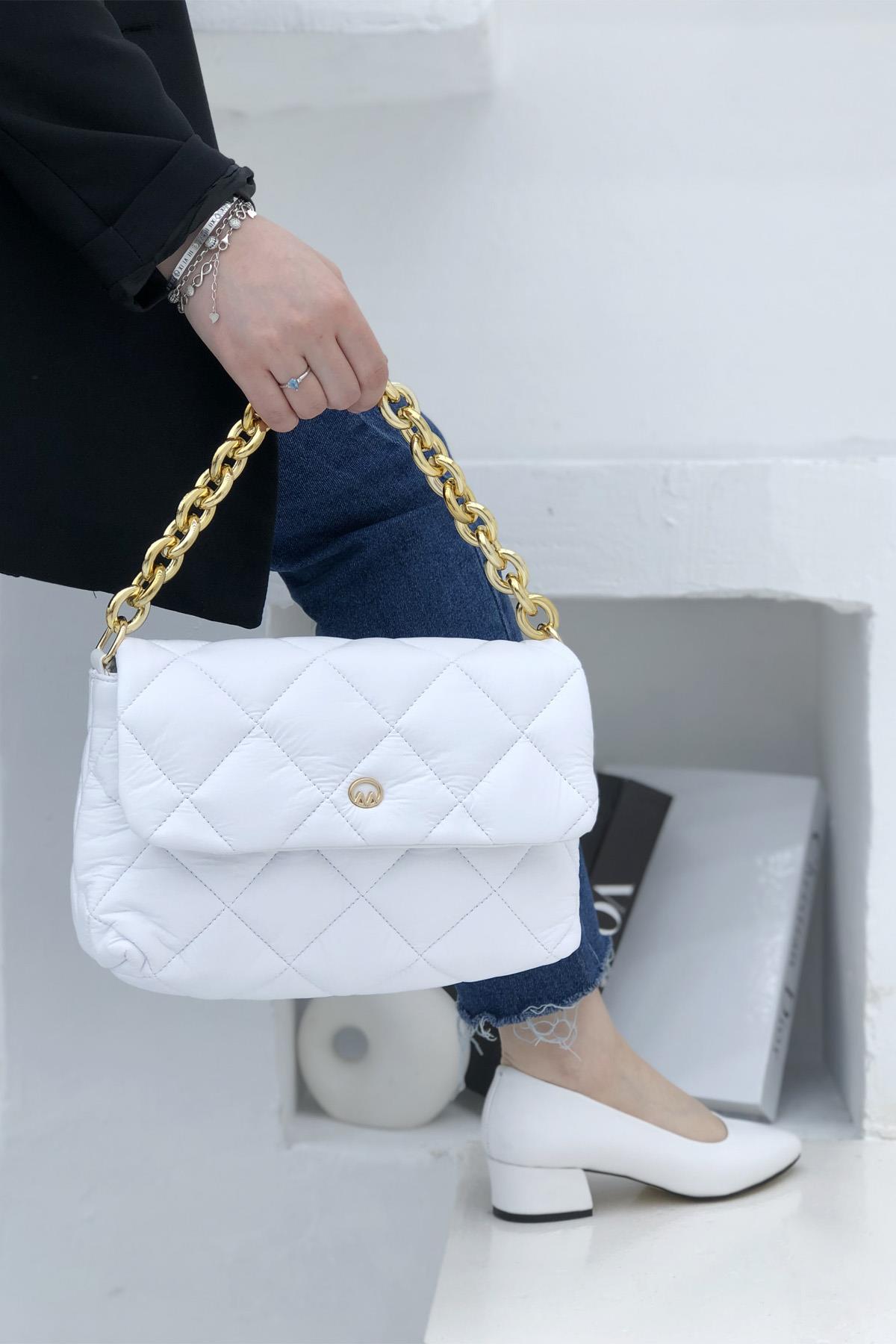 VARONA 1502 Kadın Çanta Beyaz