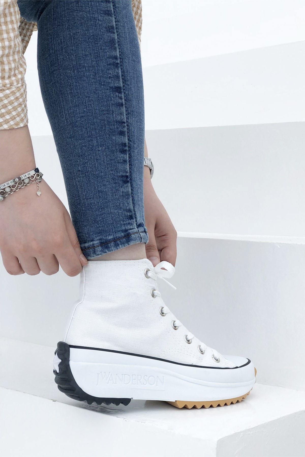 Beınsteps Yüksek Kalın Taban Ultra Unisex Converse Beyaz | Mybella Shoes