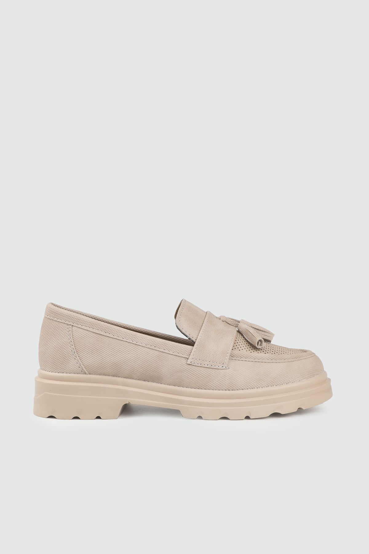 Wanetti 26-700 26Y Loafer Poli Kadın Babet Krem Kot