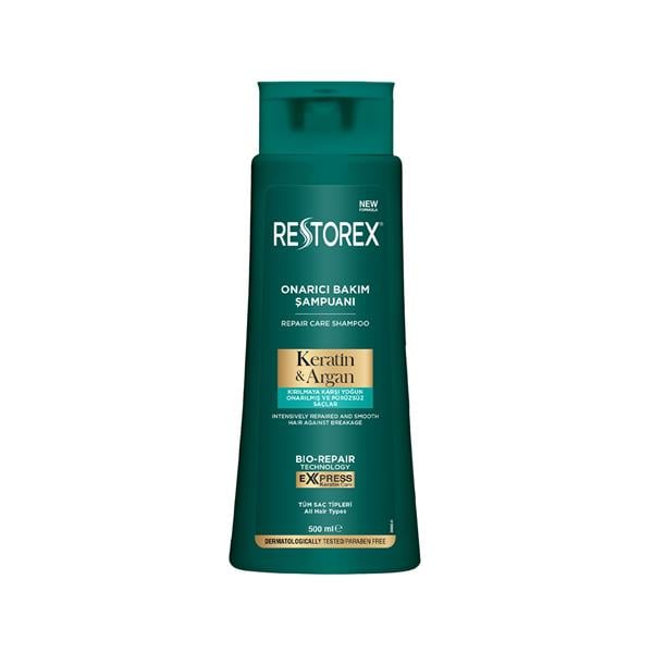 RESTOREX KERATİN VE ARGAN ÖZLÜ ONARICI BAKIM ŞAMPUANI 500 ML