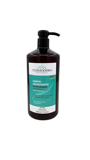 Cozmoderm Keratinli ve Sarımsaklı Saç Bakım Şampuanı 1 LT