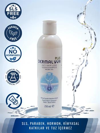 Dermalyva Saç Ekimi Sonrası Şampuan – 15 Aktifli Ozon, Kafein, Keratin, Biotin Içerikli Dökülme Karşıtı 250ml