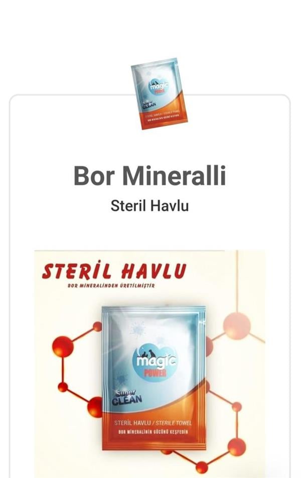 Magic Power Bor Mineralli Steril Havlu 5li Paket