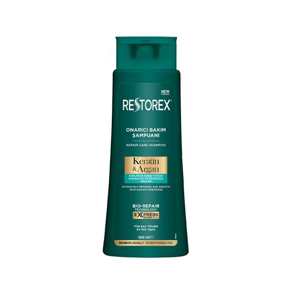 RESTOREX KERATİN VE ARGAN ÖZLÜ ONARICI BAKIM ŞAMPUANI 500 ML