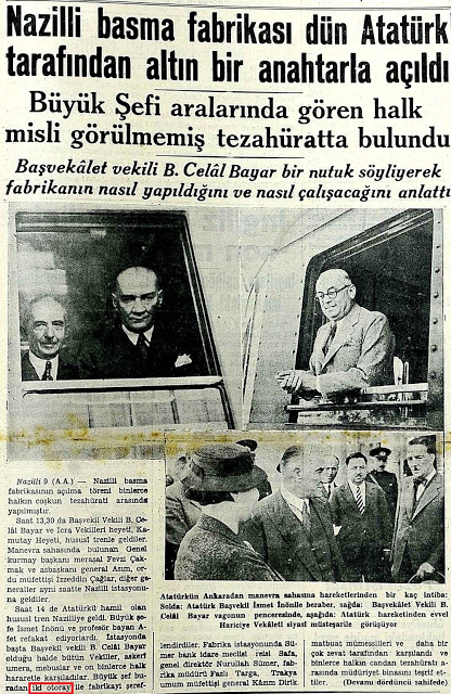 Sümerbank Atatürk Eski Gazete Güpürü