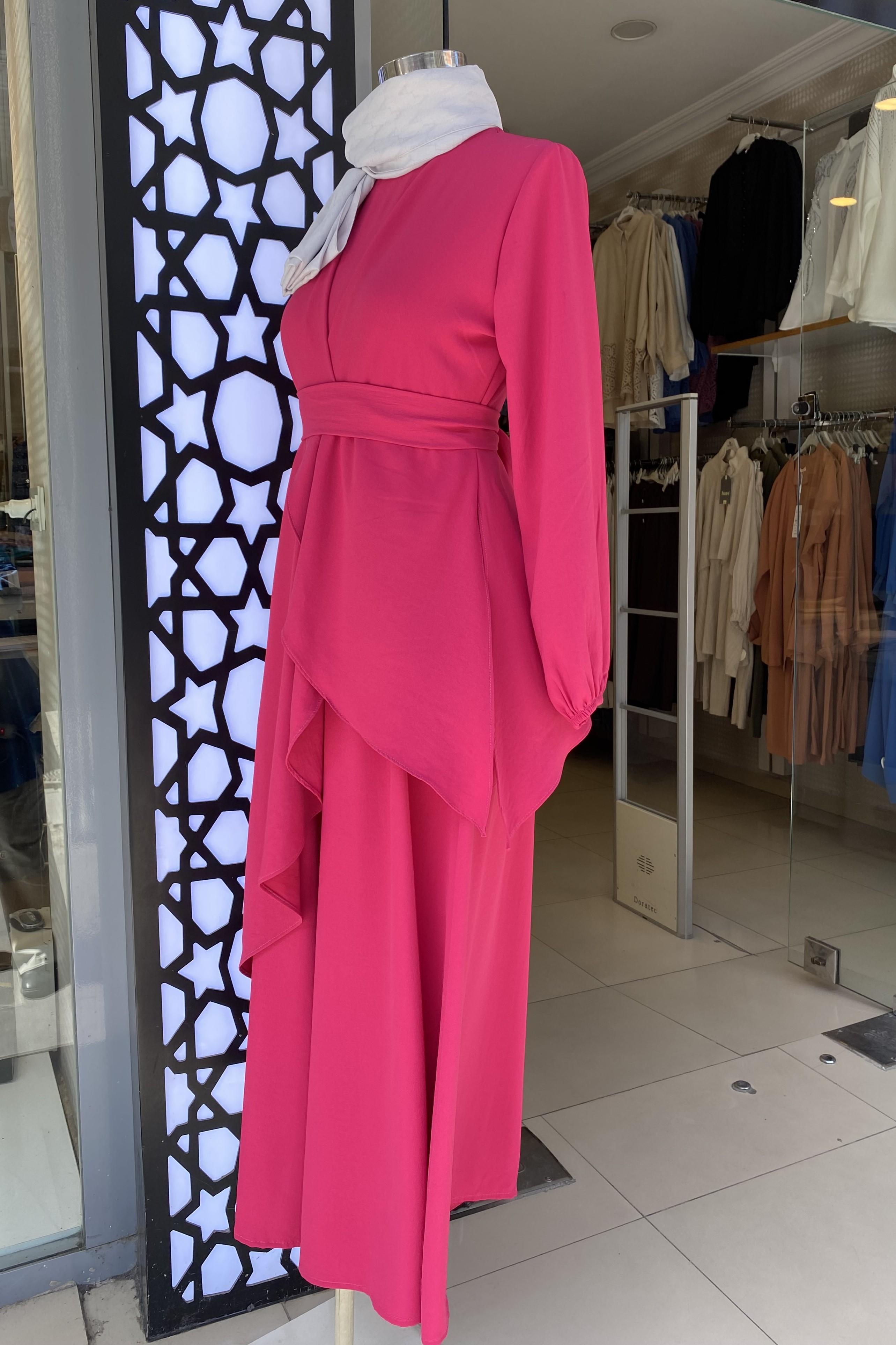 Tesettür 6003 Çapraz Pantolonlu Takım