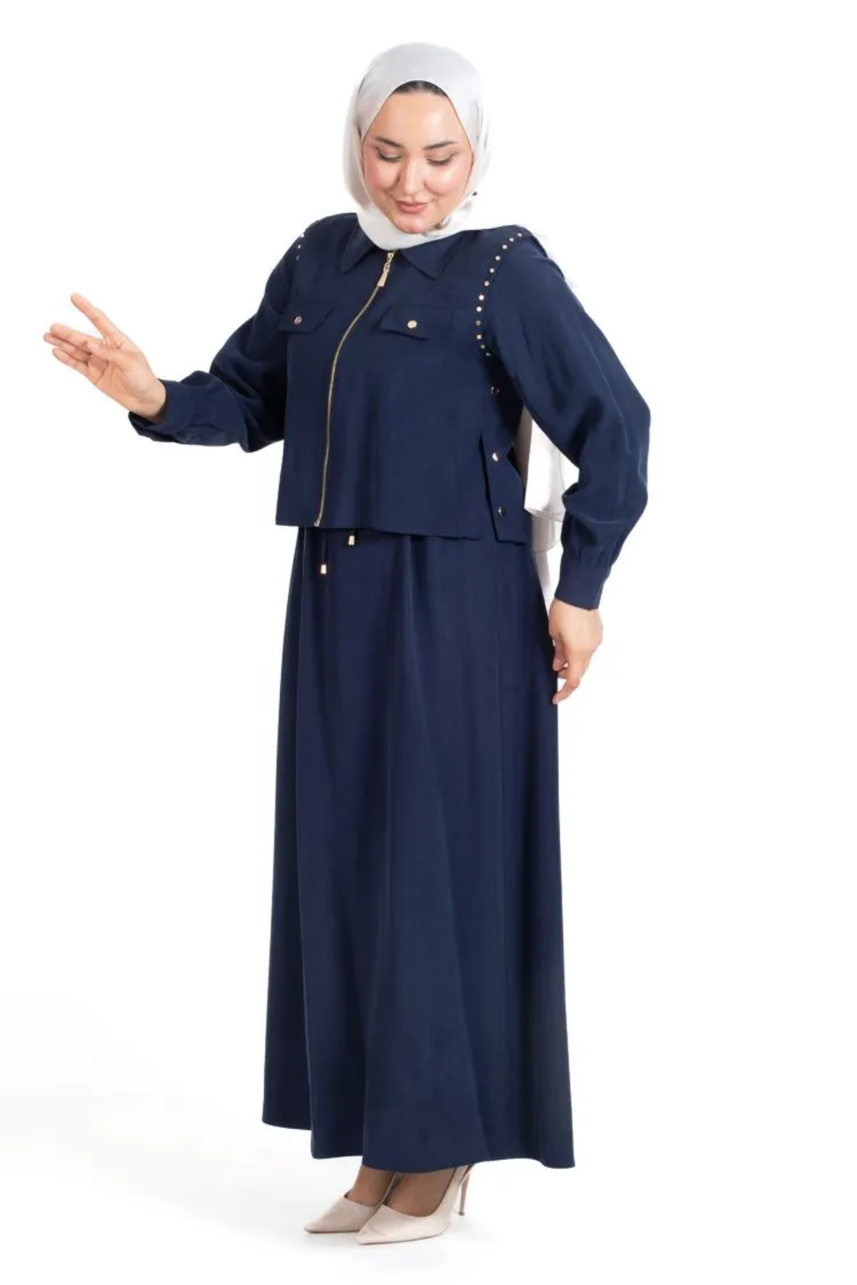 Tripen tesettür 3469 Yelekli jile takım