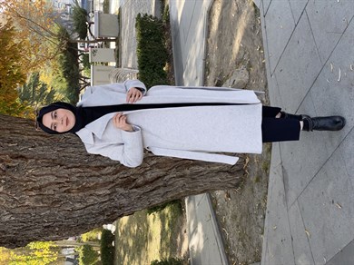 Tesettür 2301 Önü Bağlamalı Kısa Kaşe Kaban