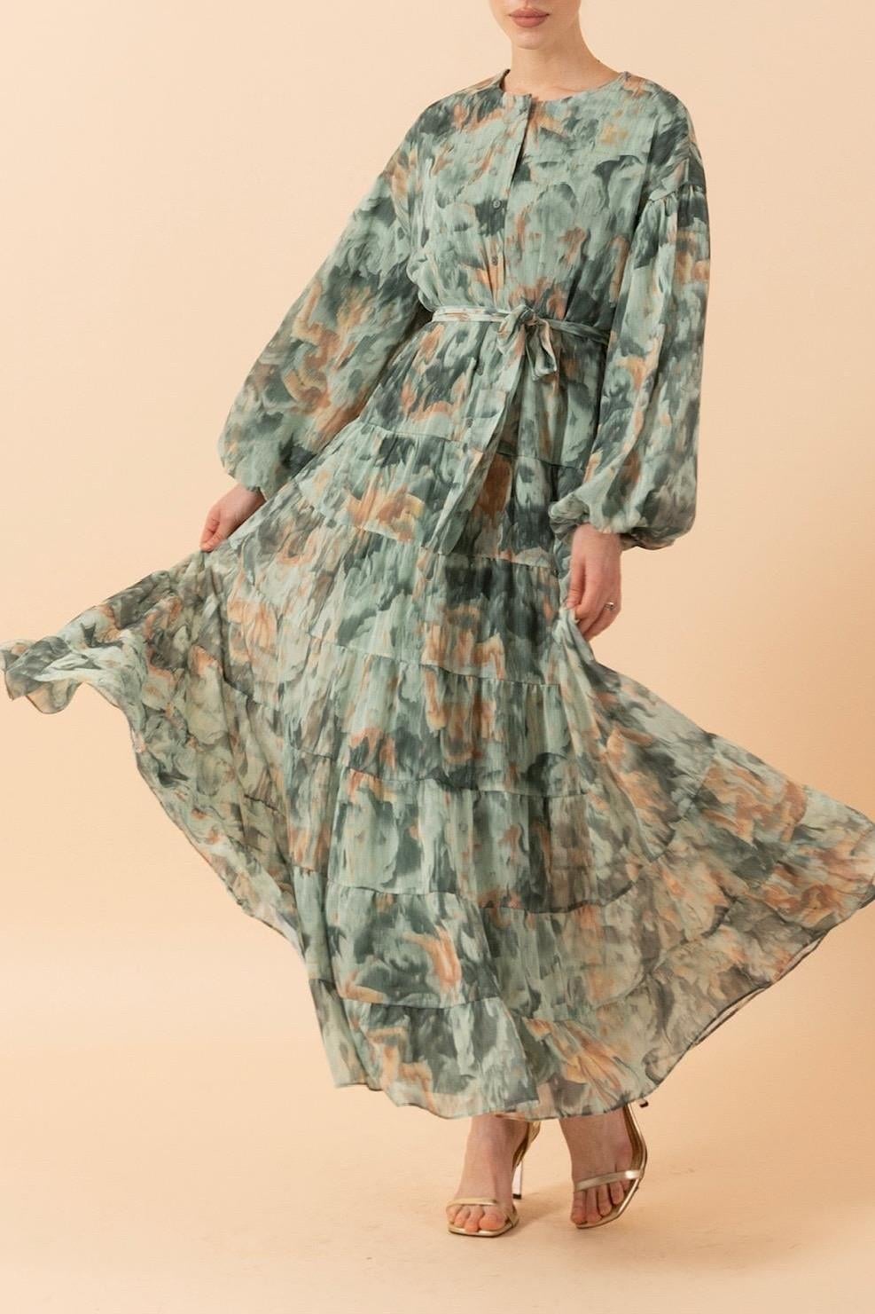 Tesettür 3037 Rüya Desen Elbise