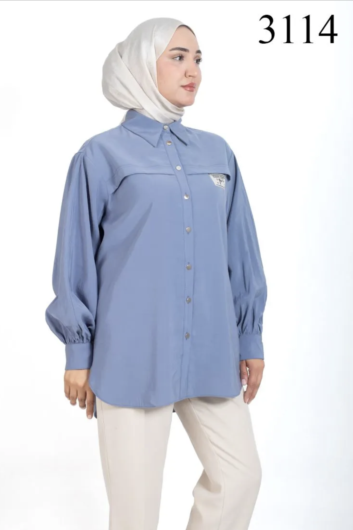 Tesettür 3114 Arma Detaylı Tunik