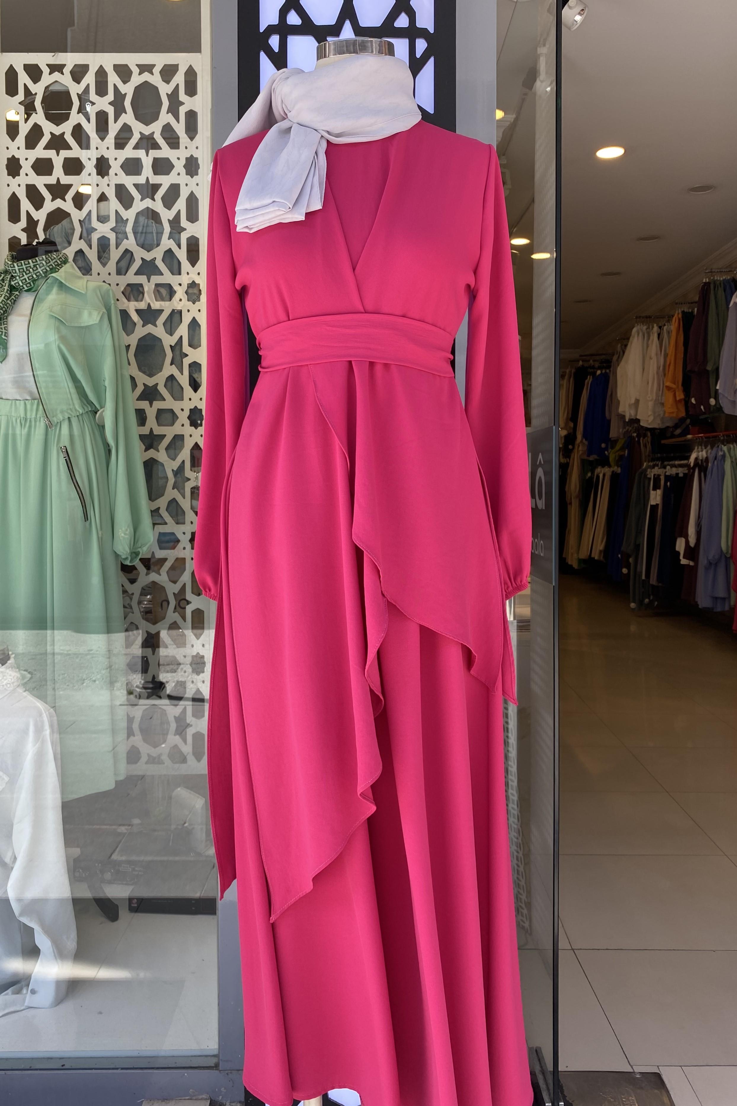 Tesettür 6003 Çapraz Pantolonlu Takım