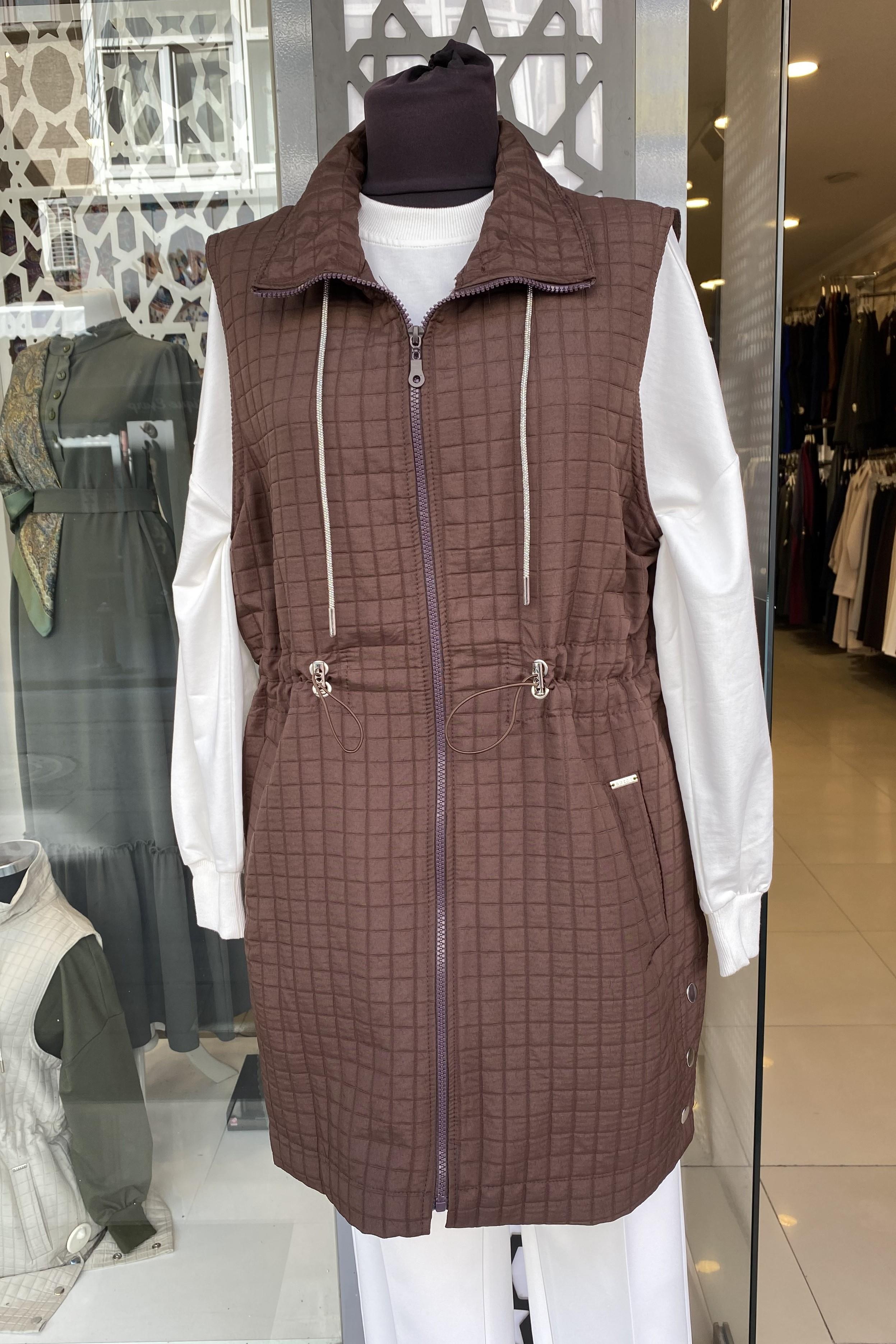 Tesettür 7121 Kısa Kapitone Yelek