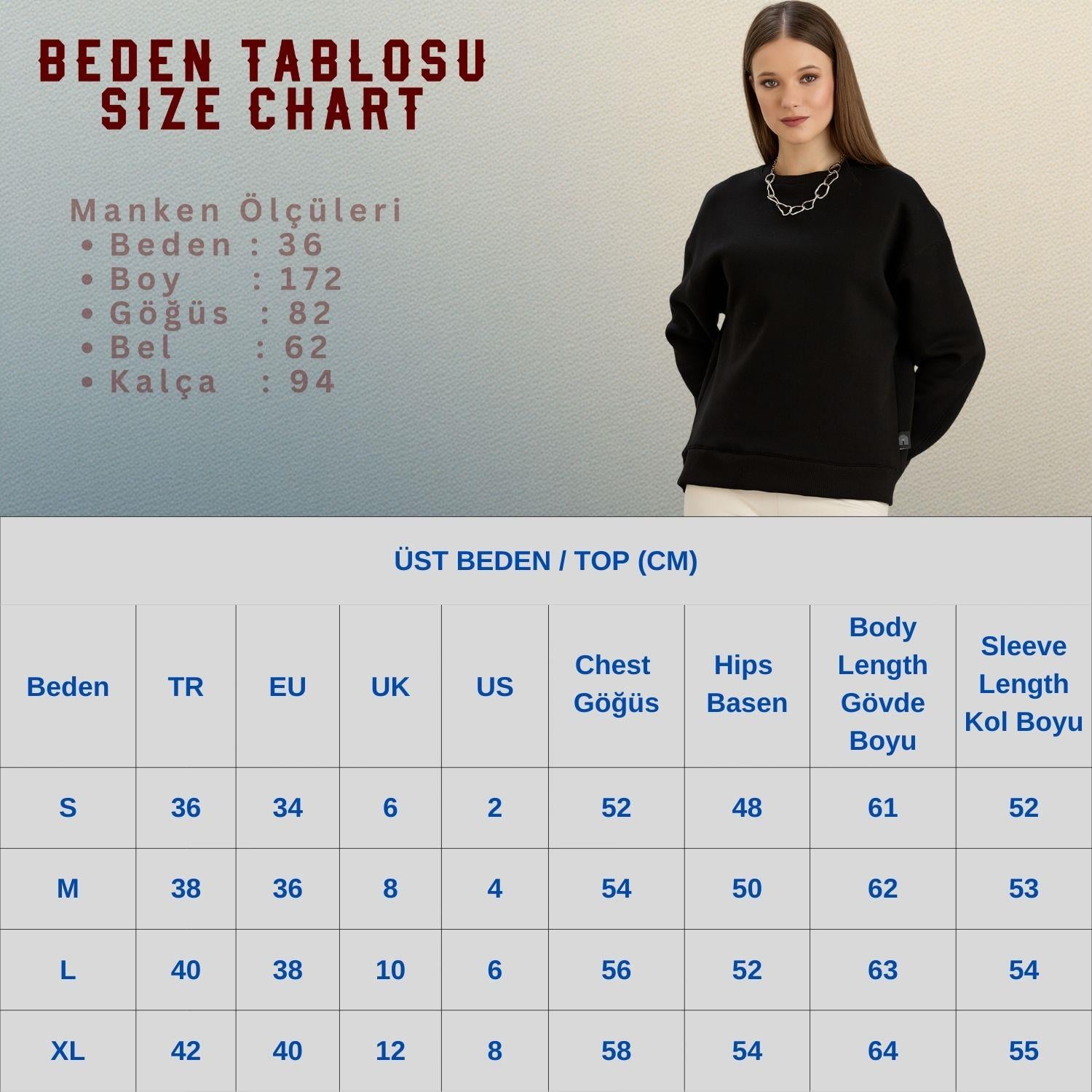BİS.YAKA BASİC ÜÇ İPLİK SWEAT Siyah