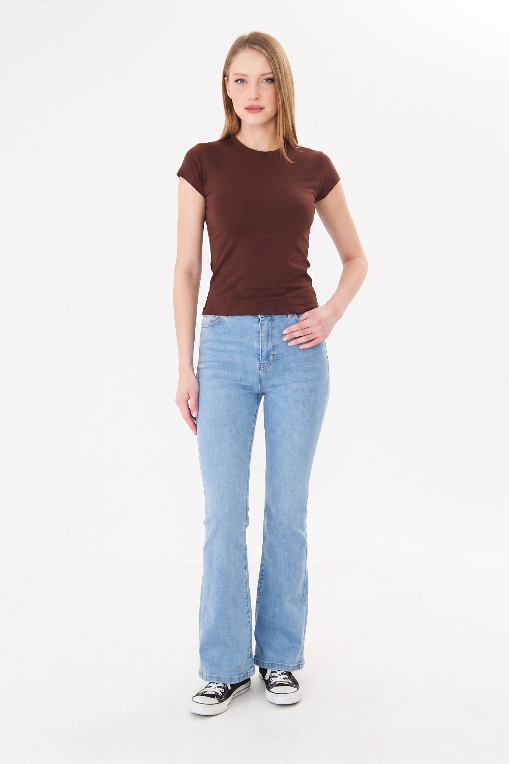 634 - B.Yaka Fitt T-Shirt Kahverengi