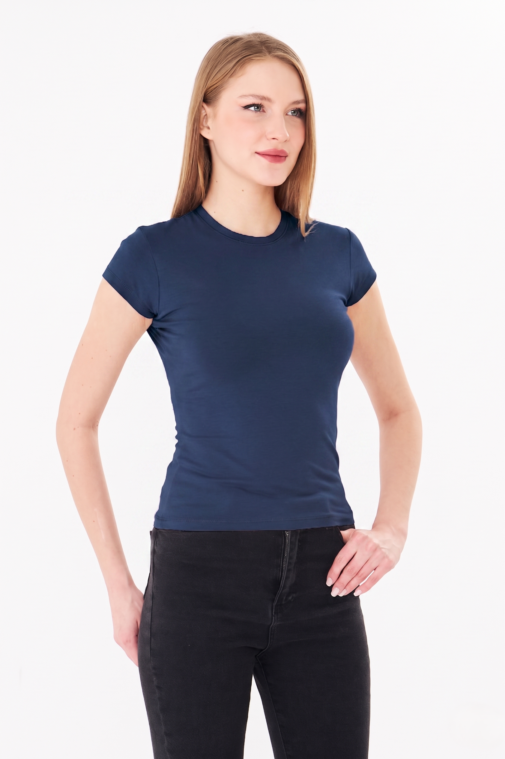 634 - B.Yaka Fitt T-Shirt İndigo