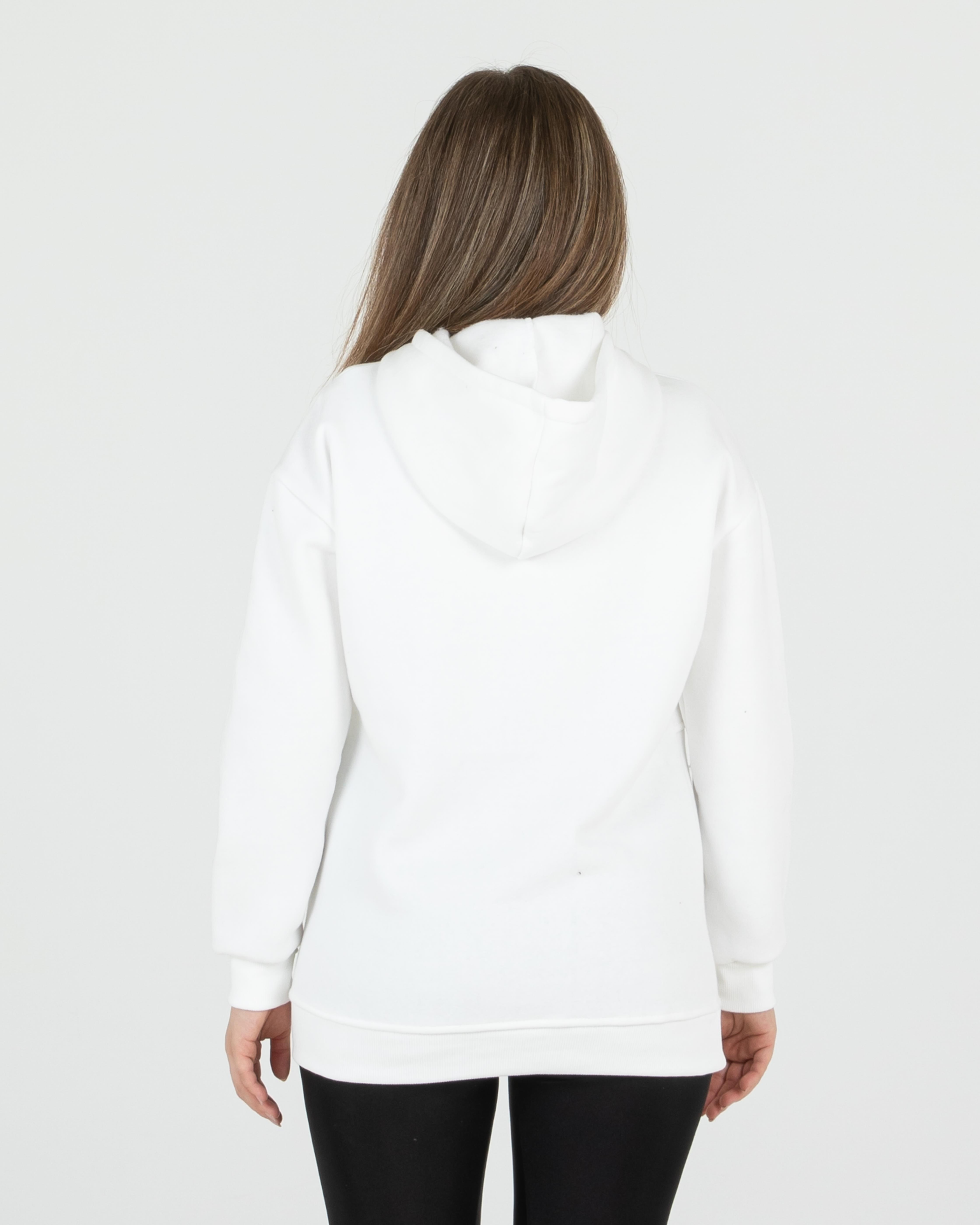 Cep Fermuarlı Sweat Ekru