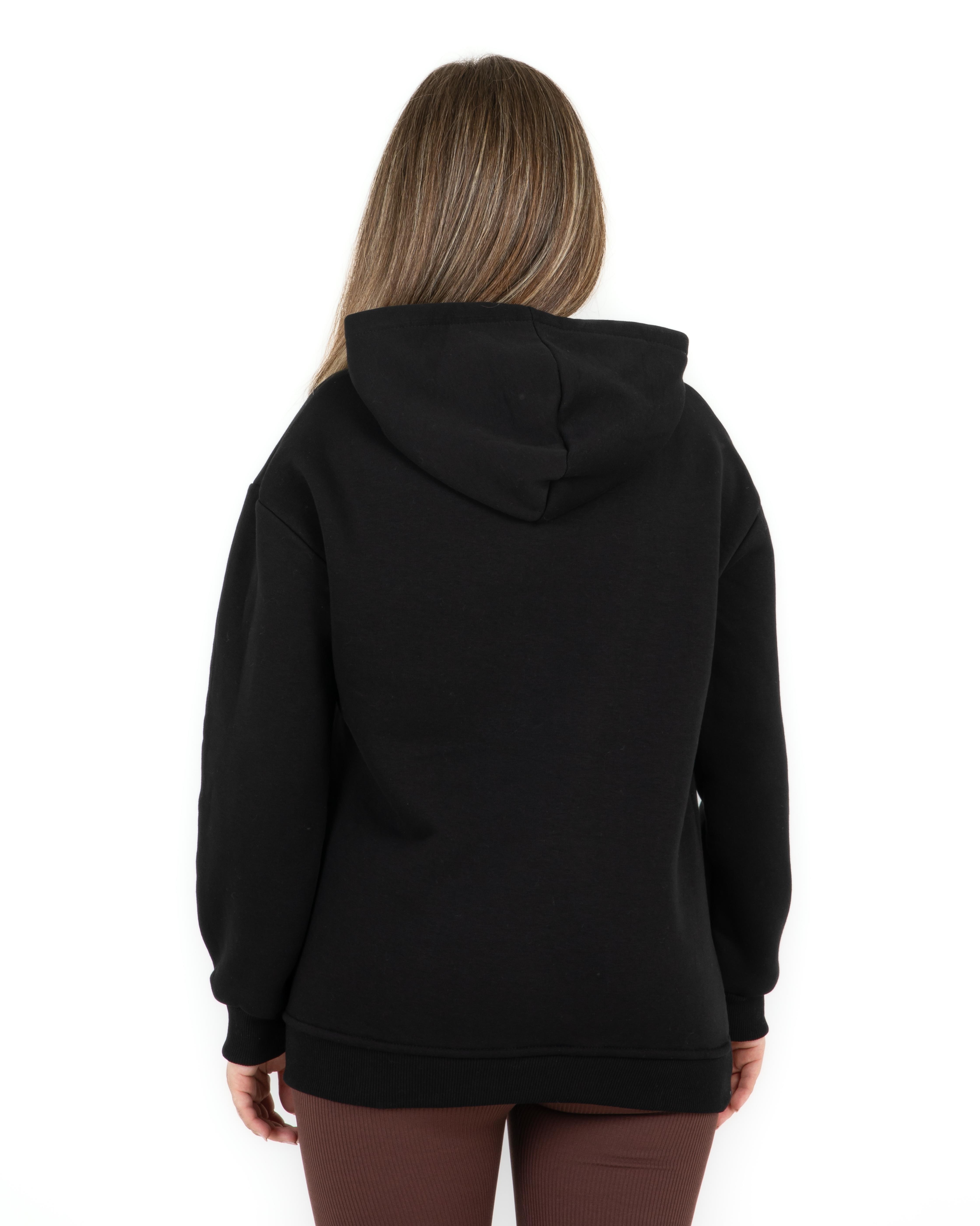 Cep Fermuarlı Sweat Siyah