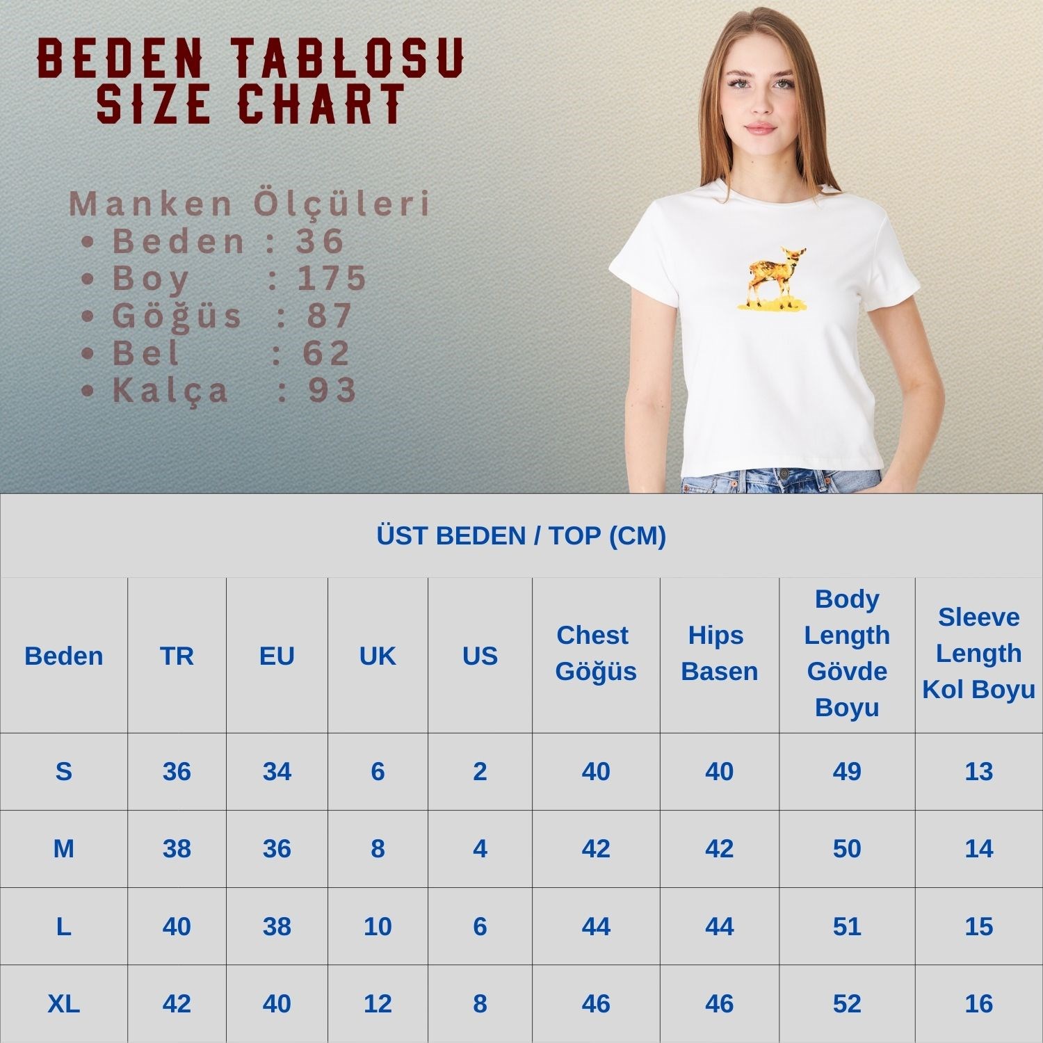 Ceylan Baskılı Bisiklet Yaka Fit Basic Tshirt Siyah