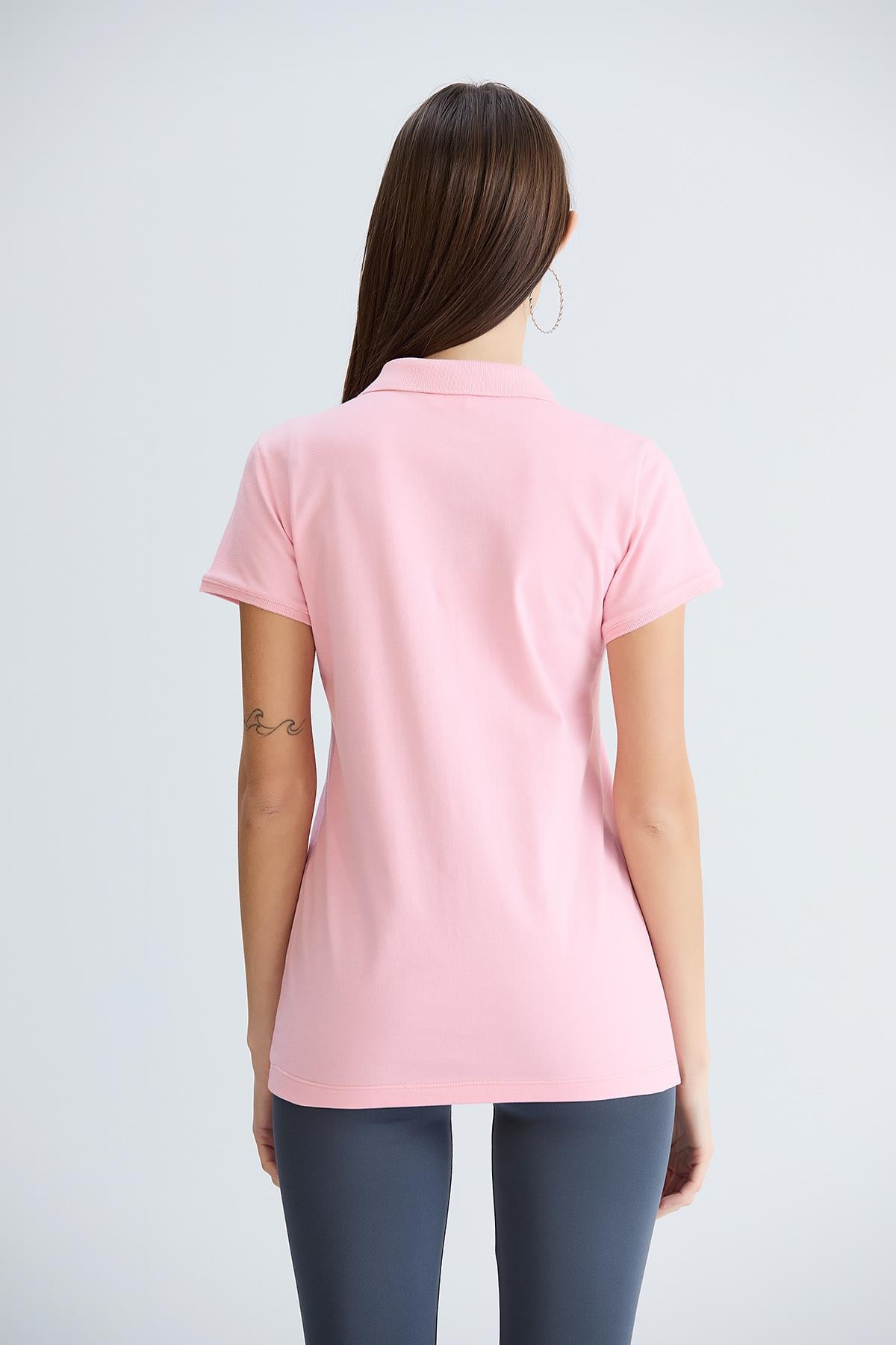 Uzun Kollu Polo Pike Pembe
