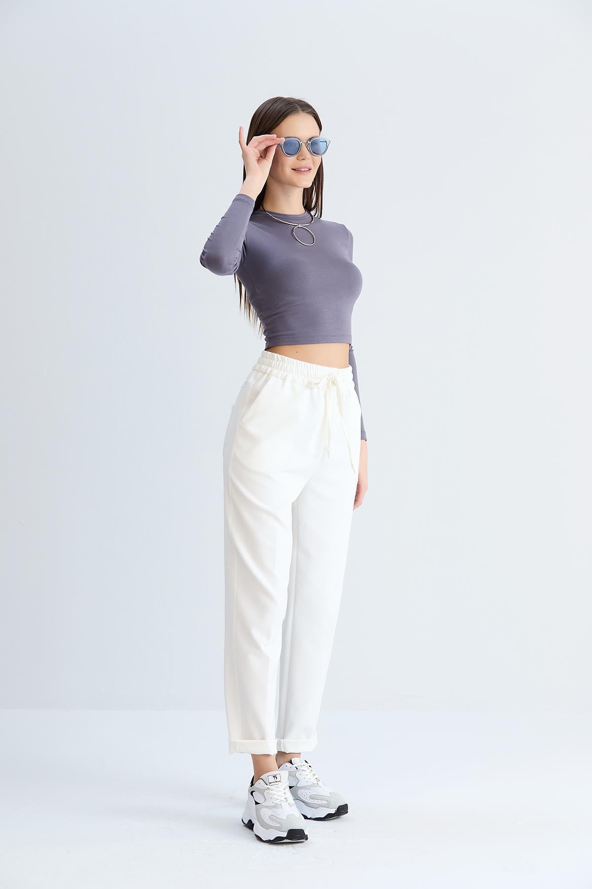Neva Model Pantolon Beyaz