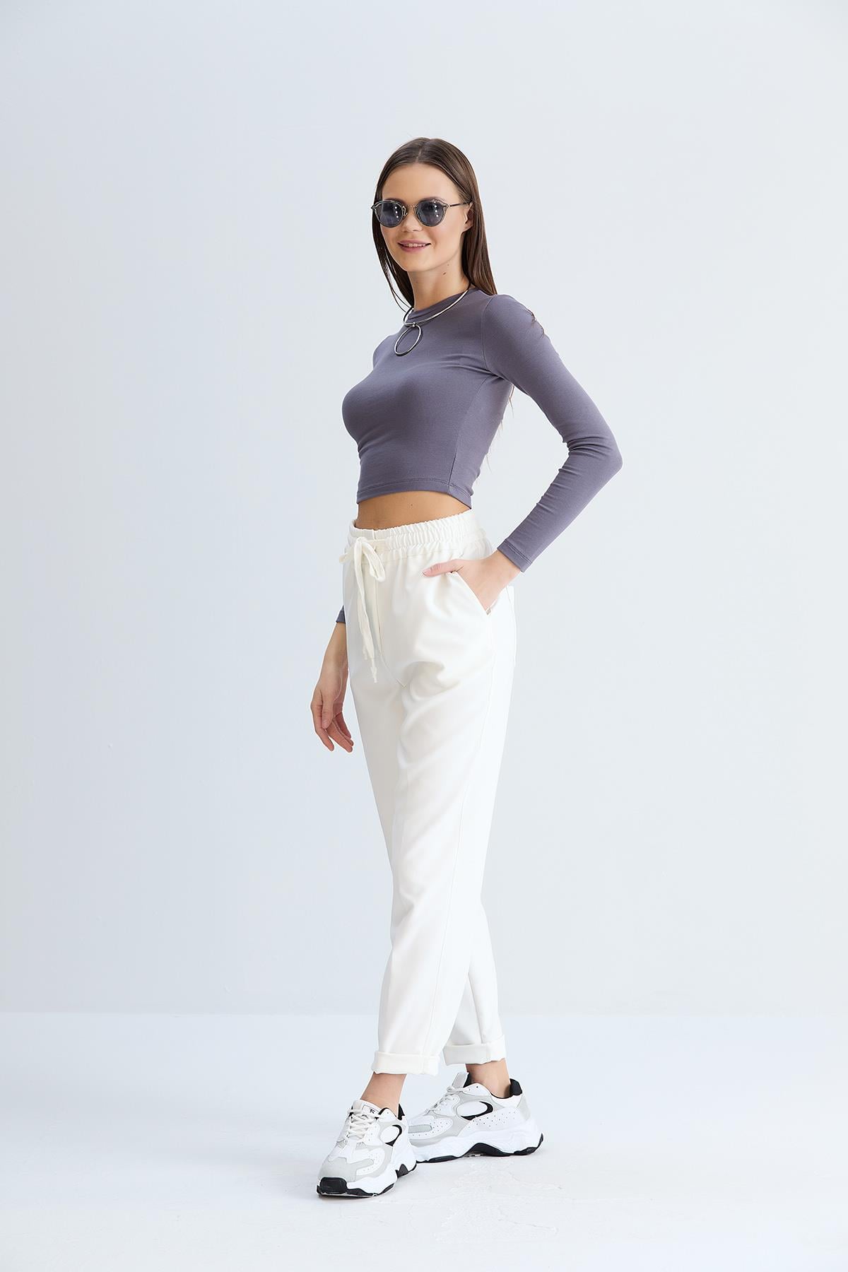 Neva Model Pantolon Beyaz