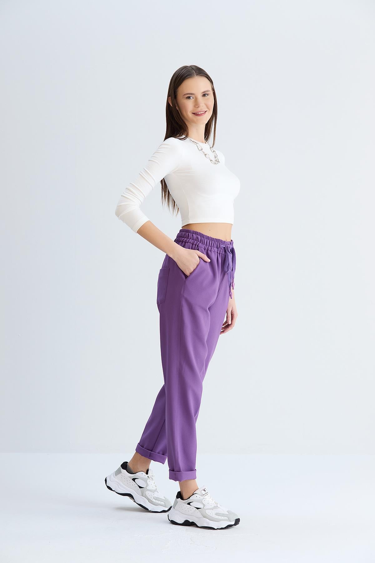 Neva Model Pantolon Mor