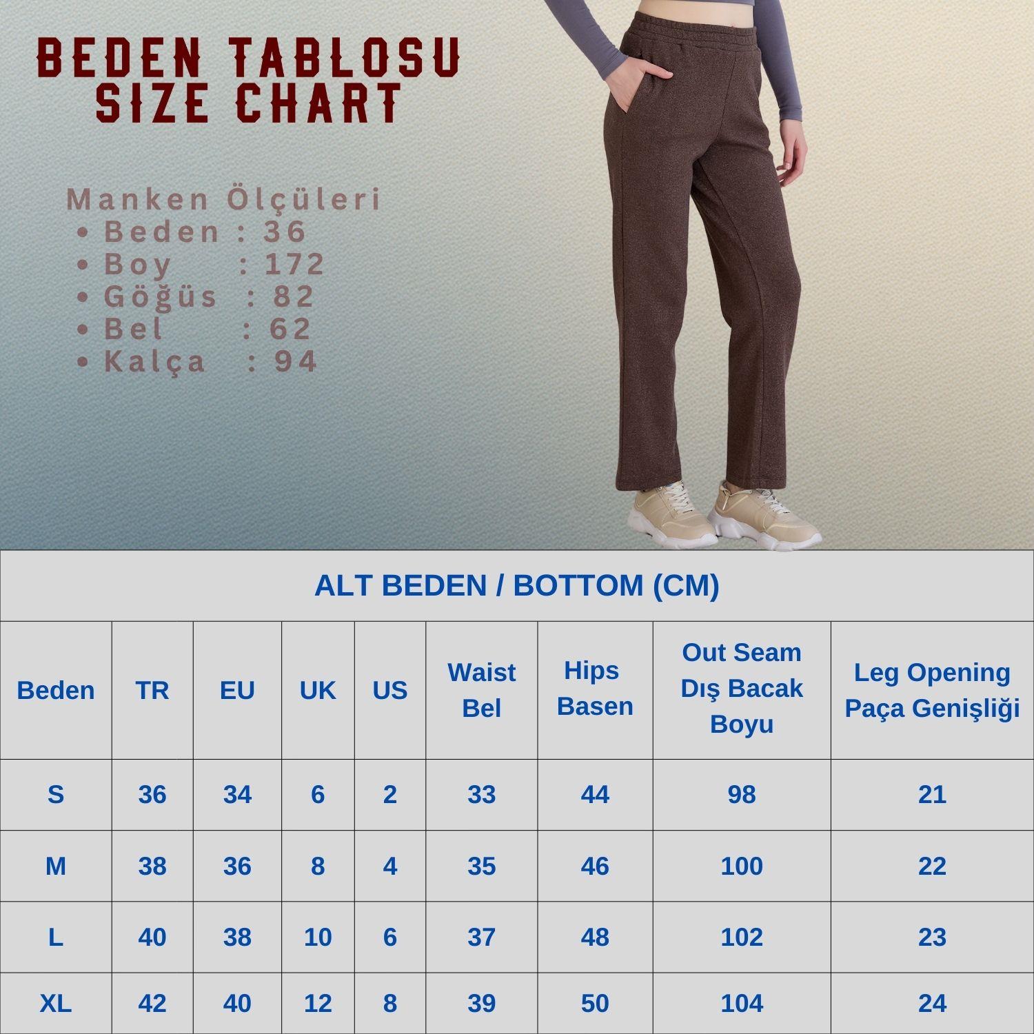Simli Örme Pantolon İndigo