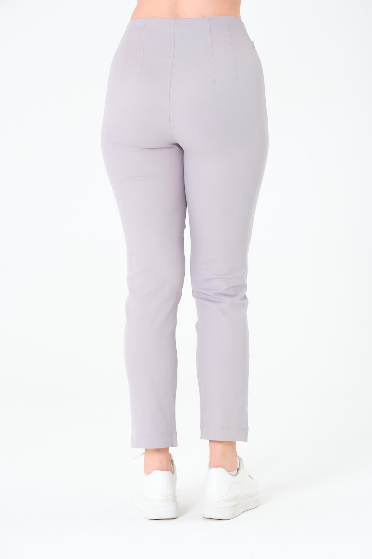 Tek Düğmeli Pabardin Pantalon Gri