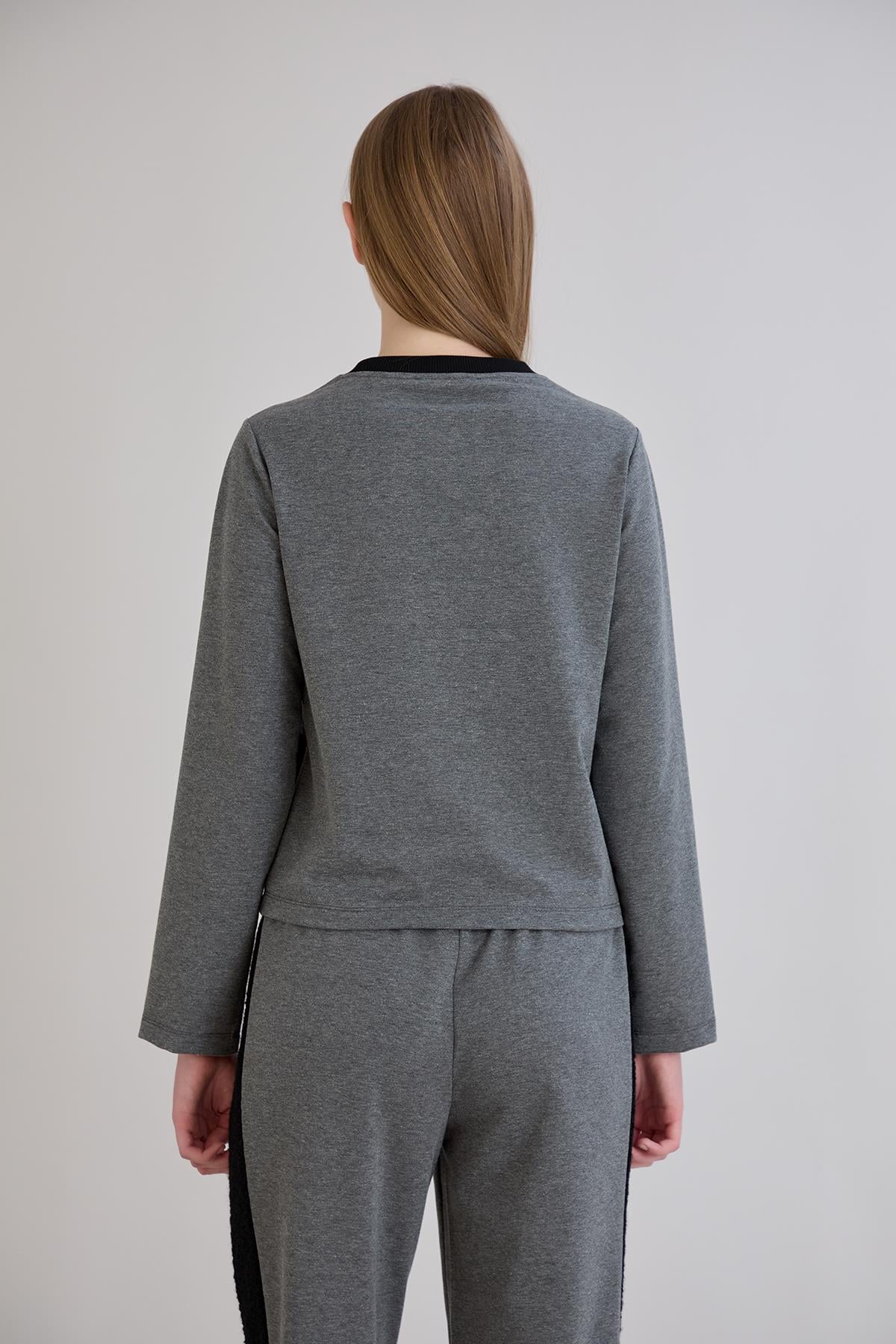 Triko Garnili Sweatshirt Antrasit