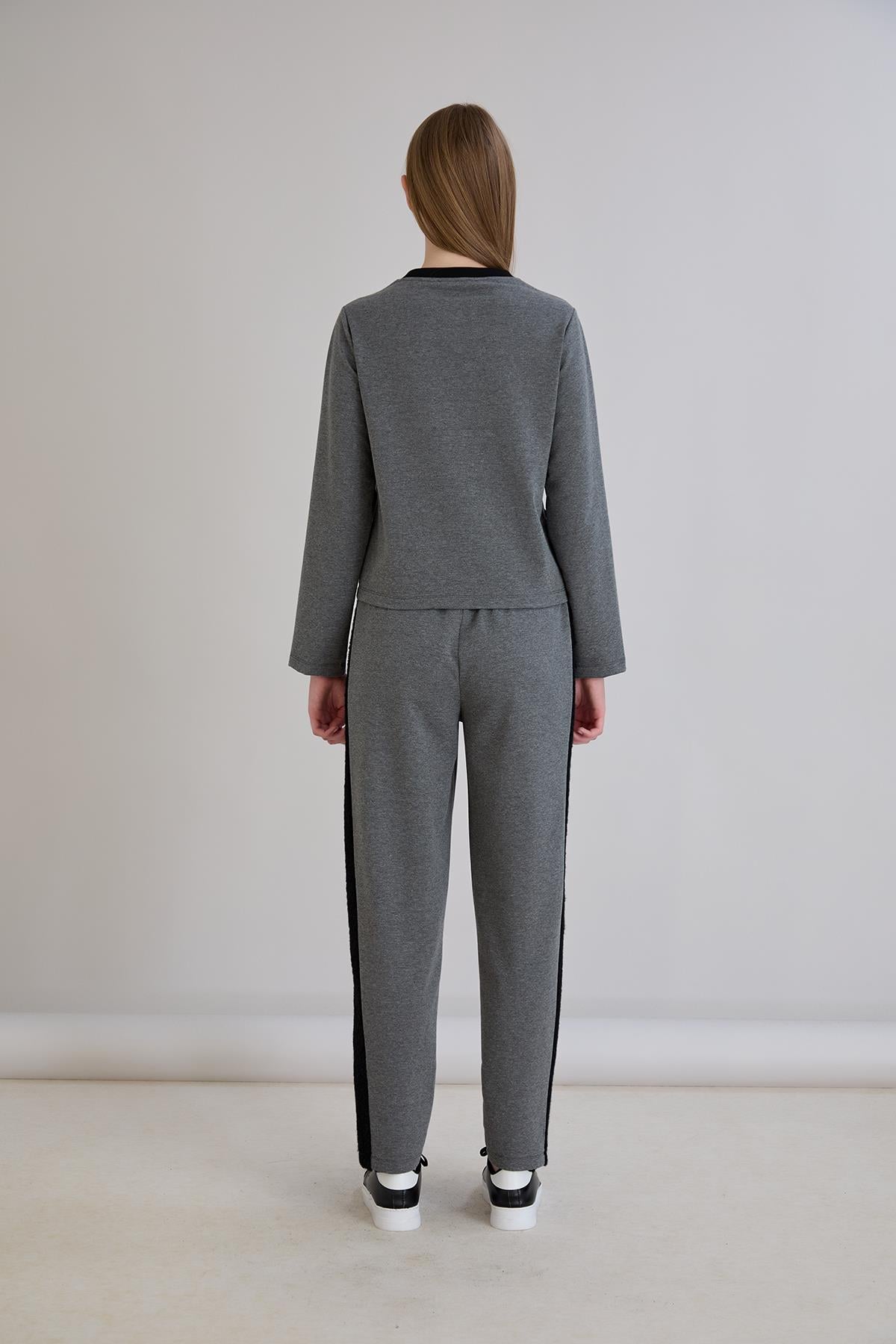 Triko Garnili Sweatshirt Antrasit