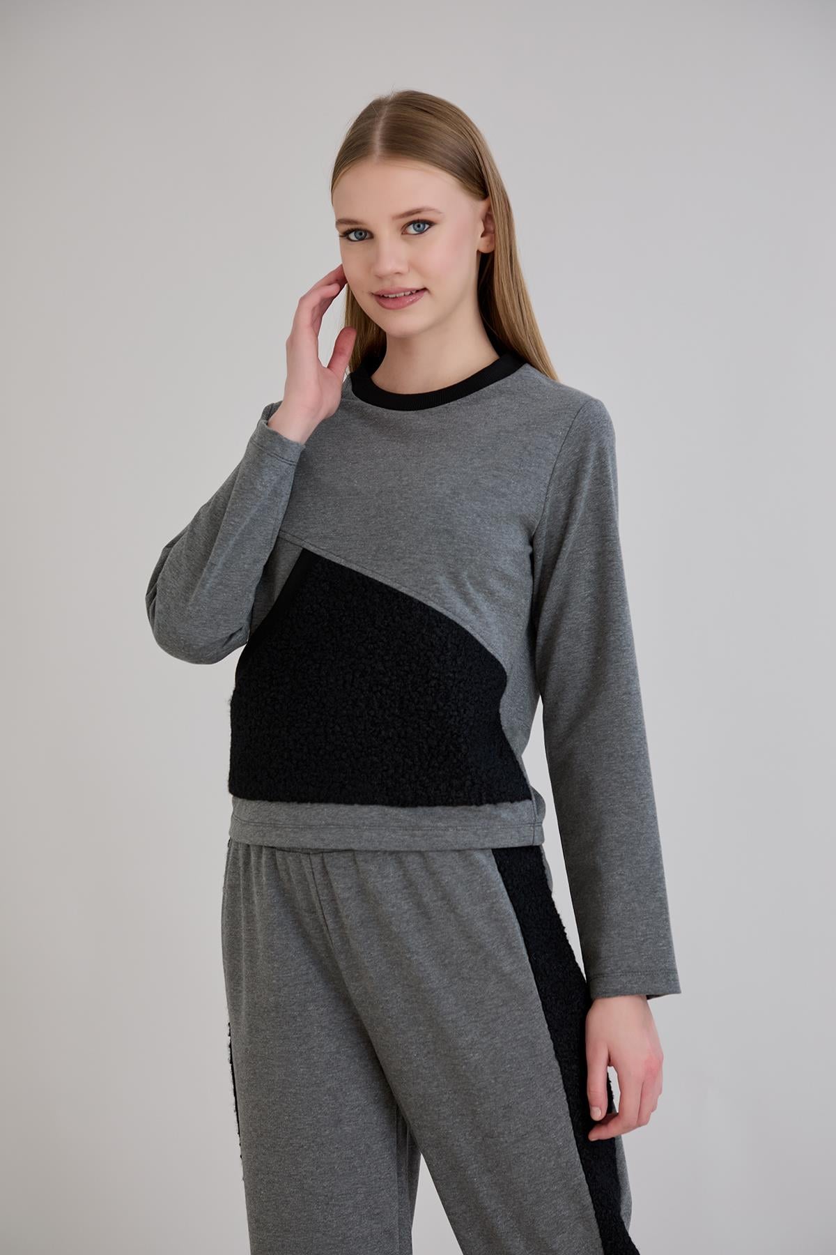 Triko Garnili Sweatshirt Antrasit