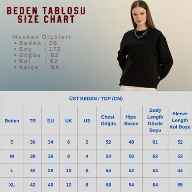 BİS.YAKA BASİC ÜÇ İPLİK SWEAT Siyah