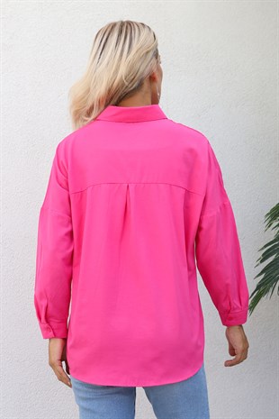 Basic Model Gömlek Fuşya