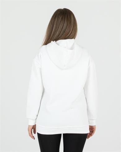 Cep Fermuarlı Sweat Ekru